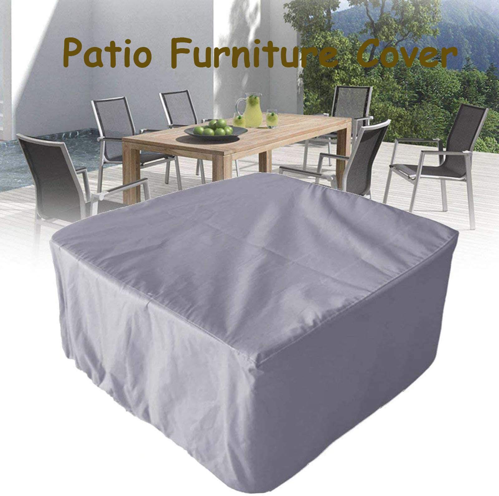 Copertura per Mobili da Giardino Rettangolare 180x120x74cm, Copertura Protettiva Tavolo Esterno, Anti-UV, Impermeabile, Antipolvere Copritavolo da Giardino