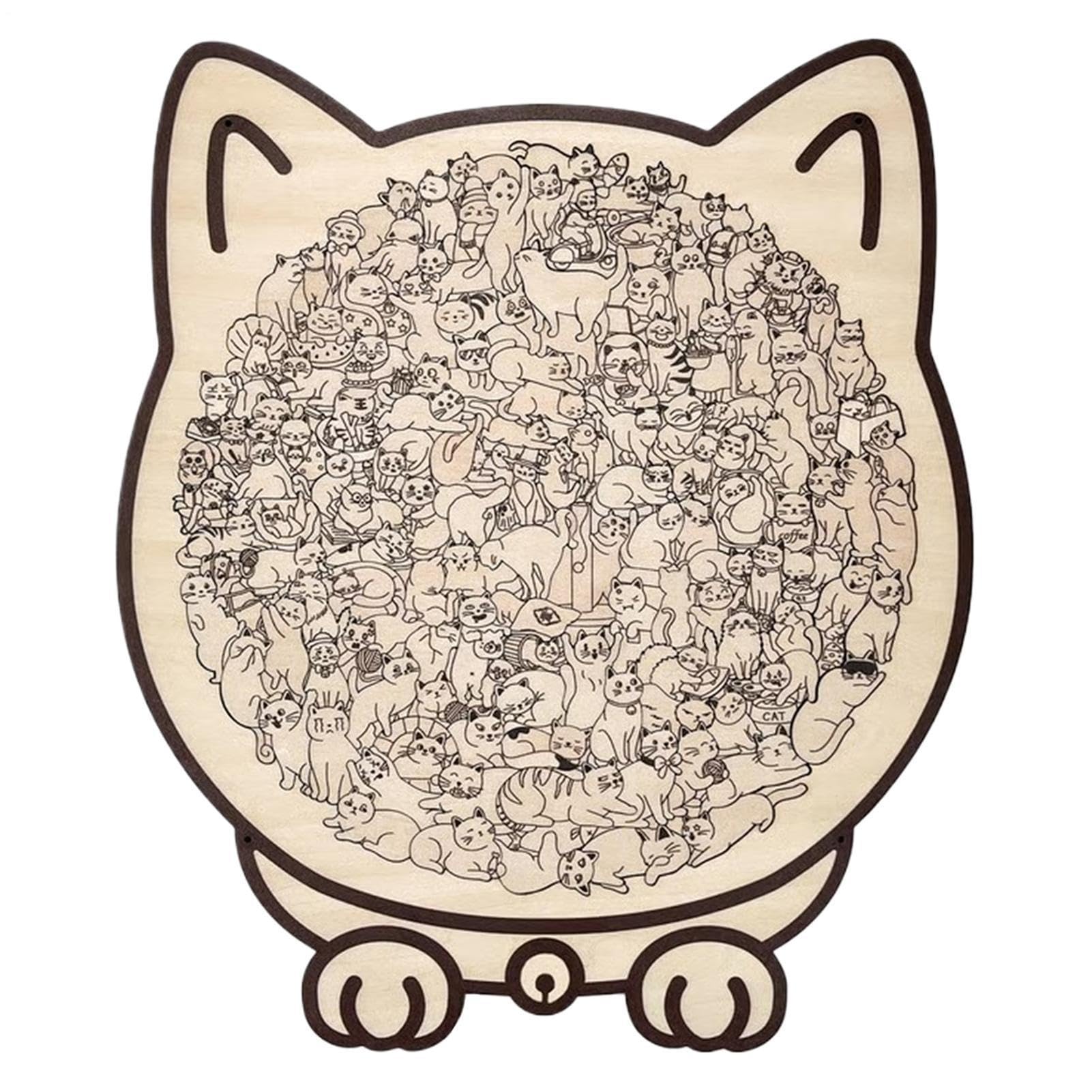 Puzzle Raffiguranti Gatti Per Adulti 135 Pezzi Giochi Da Tavolo Educativi | Puzzle In Legno Con Decorazione A Tema Animale Per Bambine, Bambini 'Asilo, a Infanzia E Ragazzi