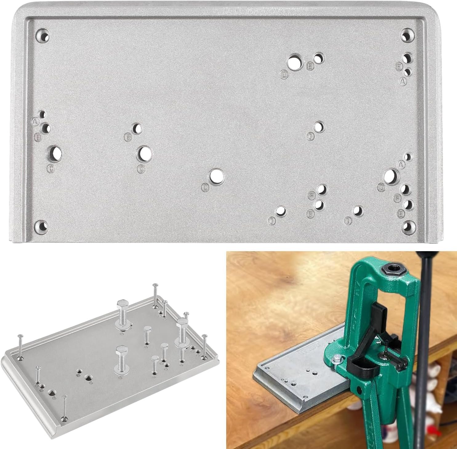 LAIKOU Accessory Base Plate-3 9282 Replacement for RCBS Almost All Presses and Reloading Equipment Tools - Grey 10"x6"x1"