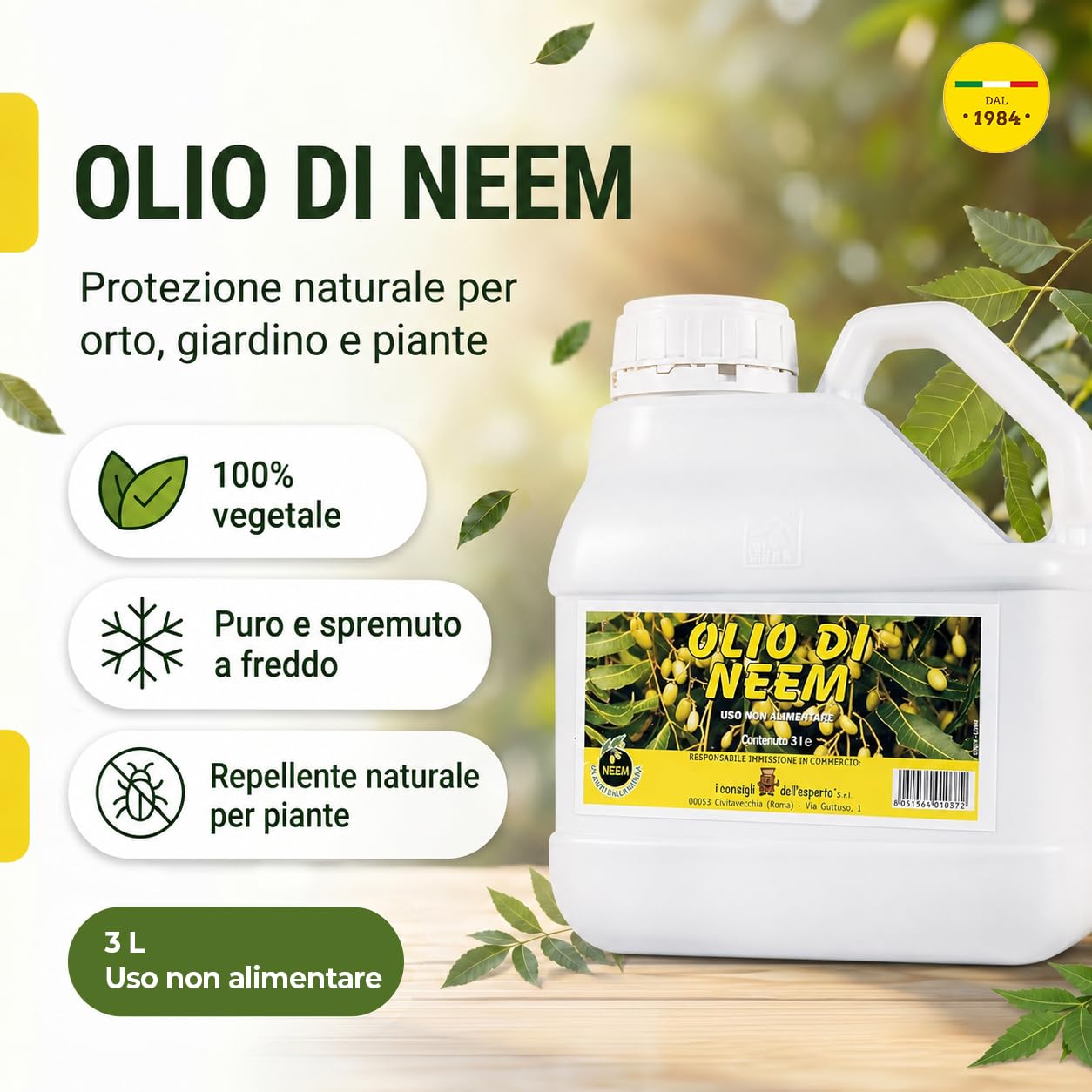 i consigli dell'esperto Los Consejos del Experto Aceite de Neem, 3L