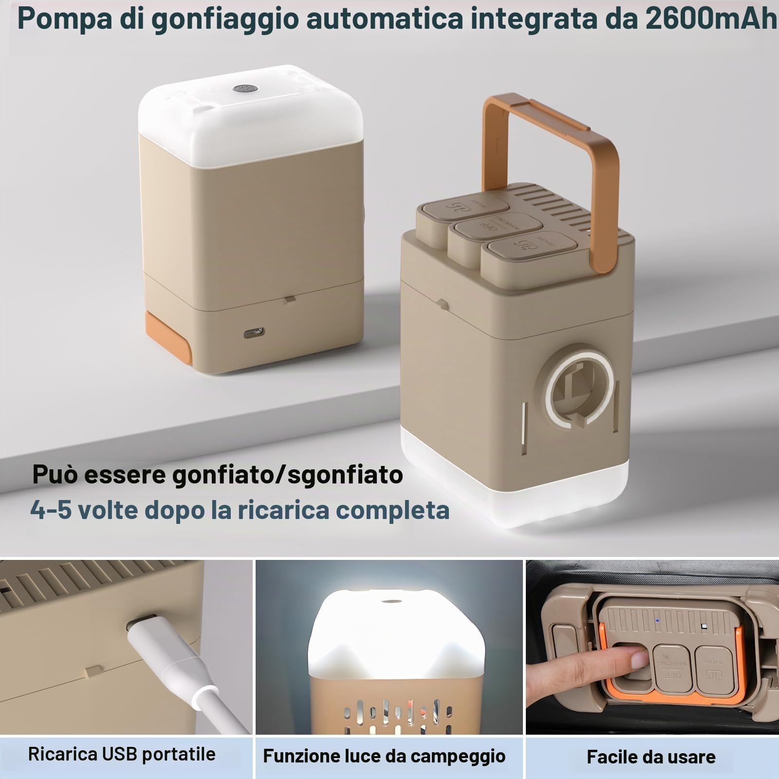Materassi ad aria per auto Sedile posteriore, Portatile Letto Gonfiabile senza fili con pompa d'aria integrata, Universale Materassino per Sedile dell’auto adatto alla maggior parte dei SUV dell'auto