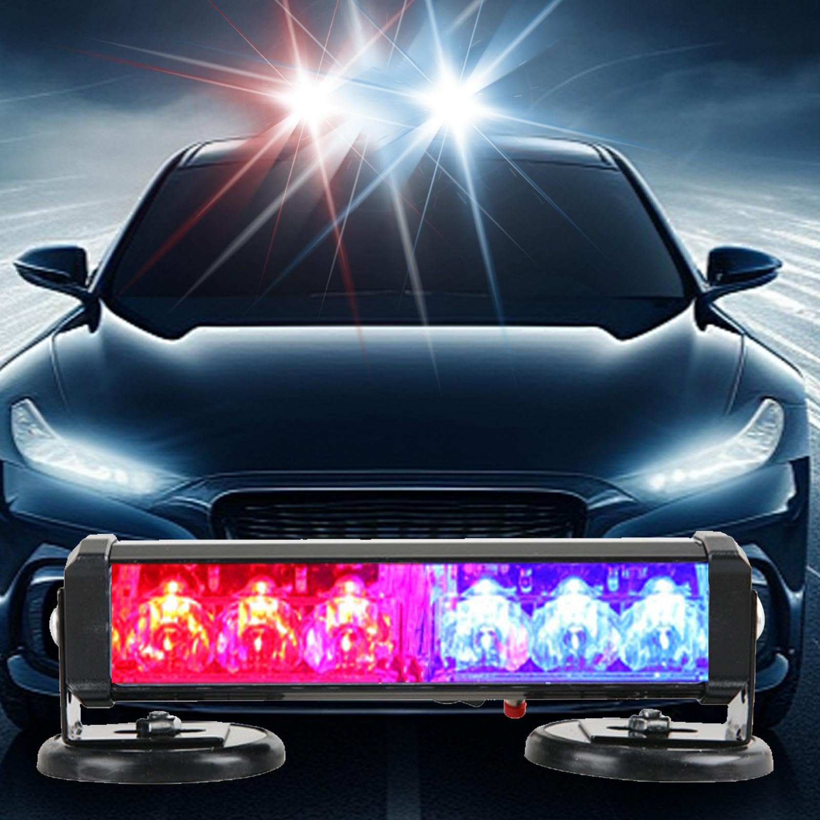 Generico Forte luce magnetica per auto, barra luminosa a LED magnetica per veicoli | Luce impermeabile,Spia ricaricabile, luce flash di emergenza per carrozzeria