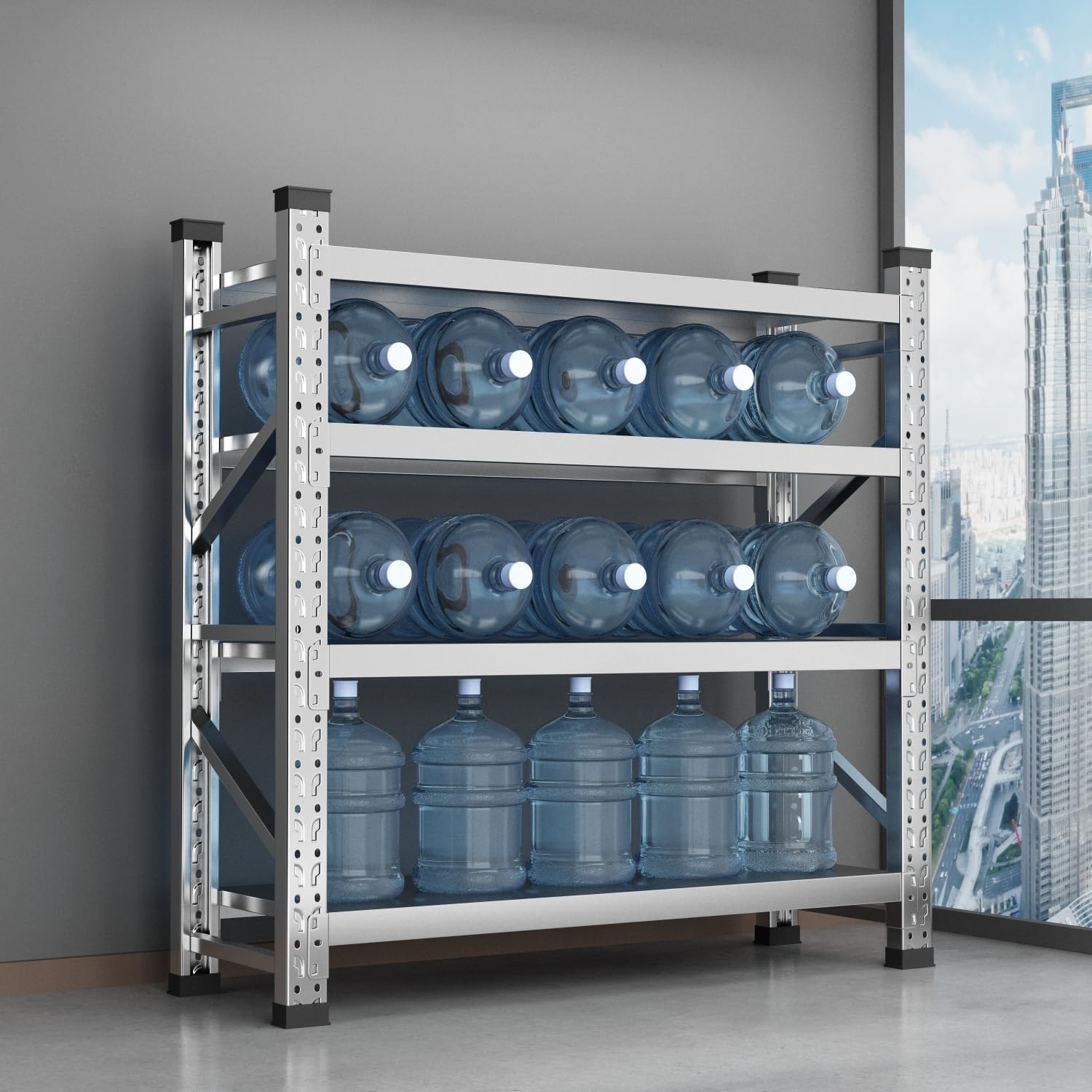 Scaffale Regolabile Acciaio Inox Per Scarpe O Garage - 18x42 Cm - Foto 8