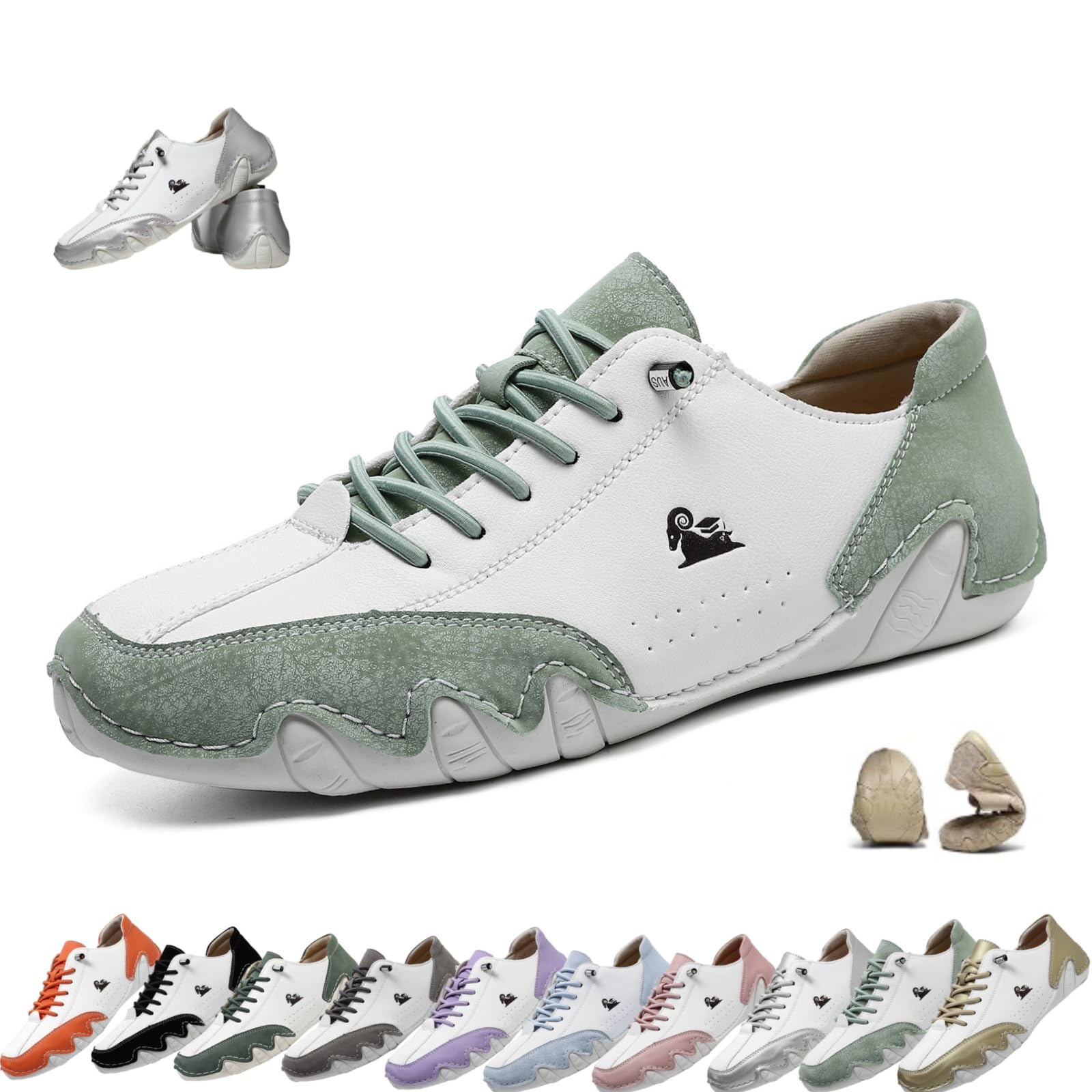 Handgefertigte Leder-Low-Top-Wanderschuhe für Herren und Damen