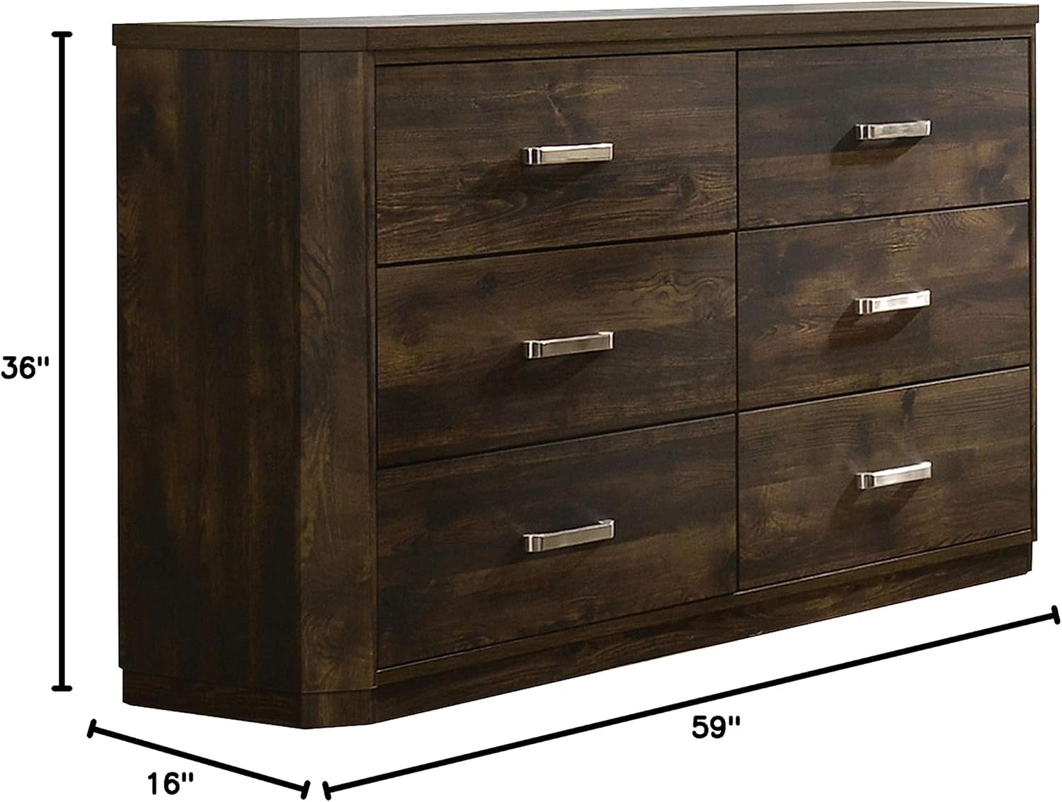 Acme Elettra Dresser in Antique Walnut