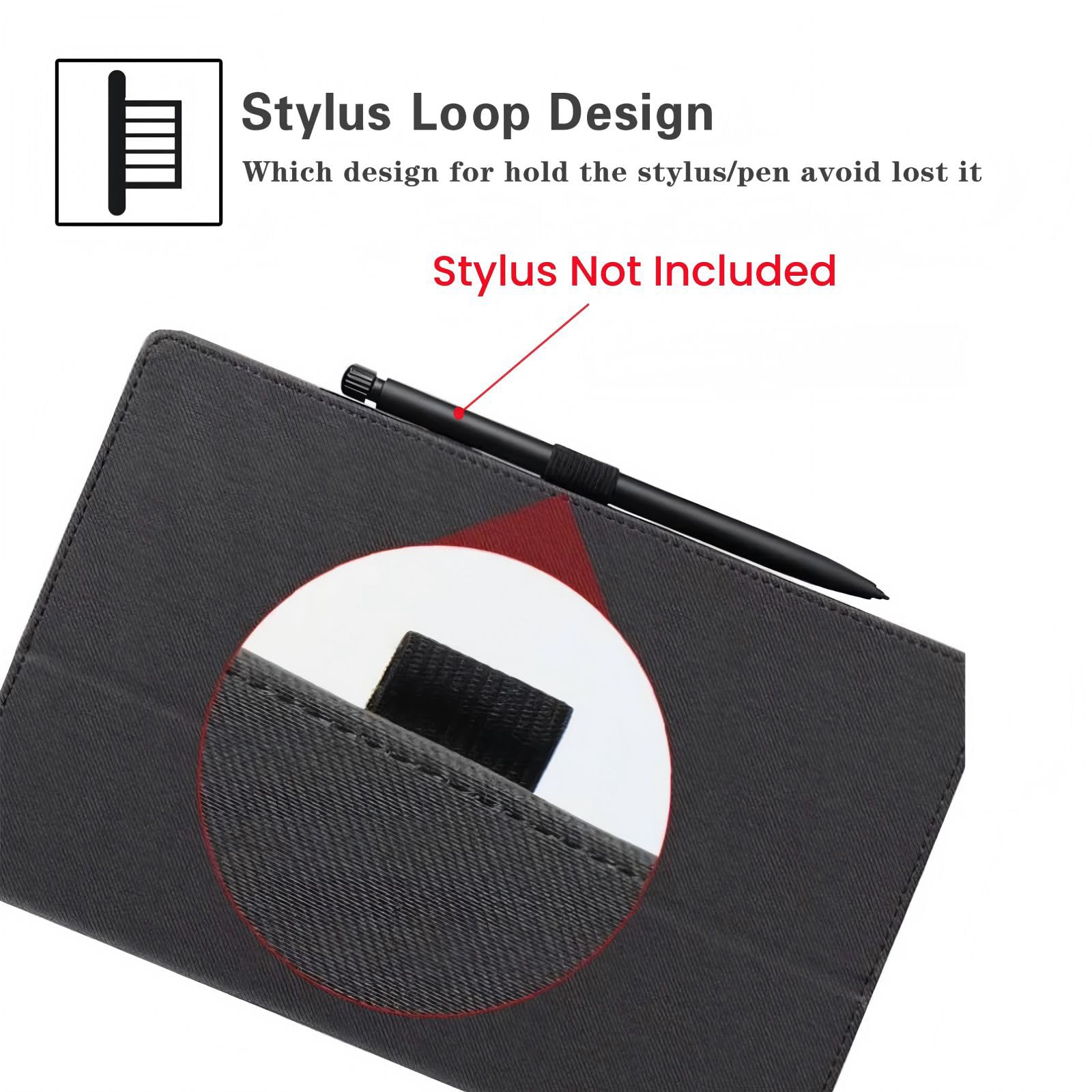 MEMELOKA Custodia per TCL Tab A1 Plus 12.2 Pollici, Leggera e Sottile Custodia in Pelle PU con Cinturino da Polso, Morbido Cover con Funzione di Supporto, Nero