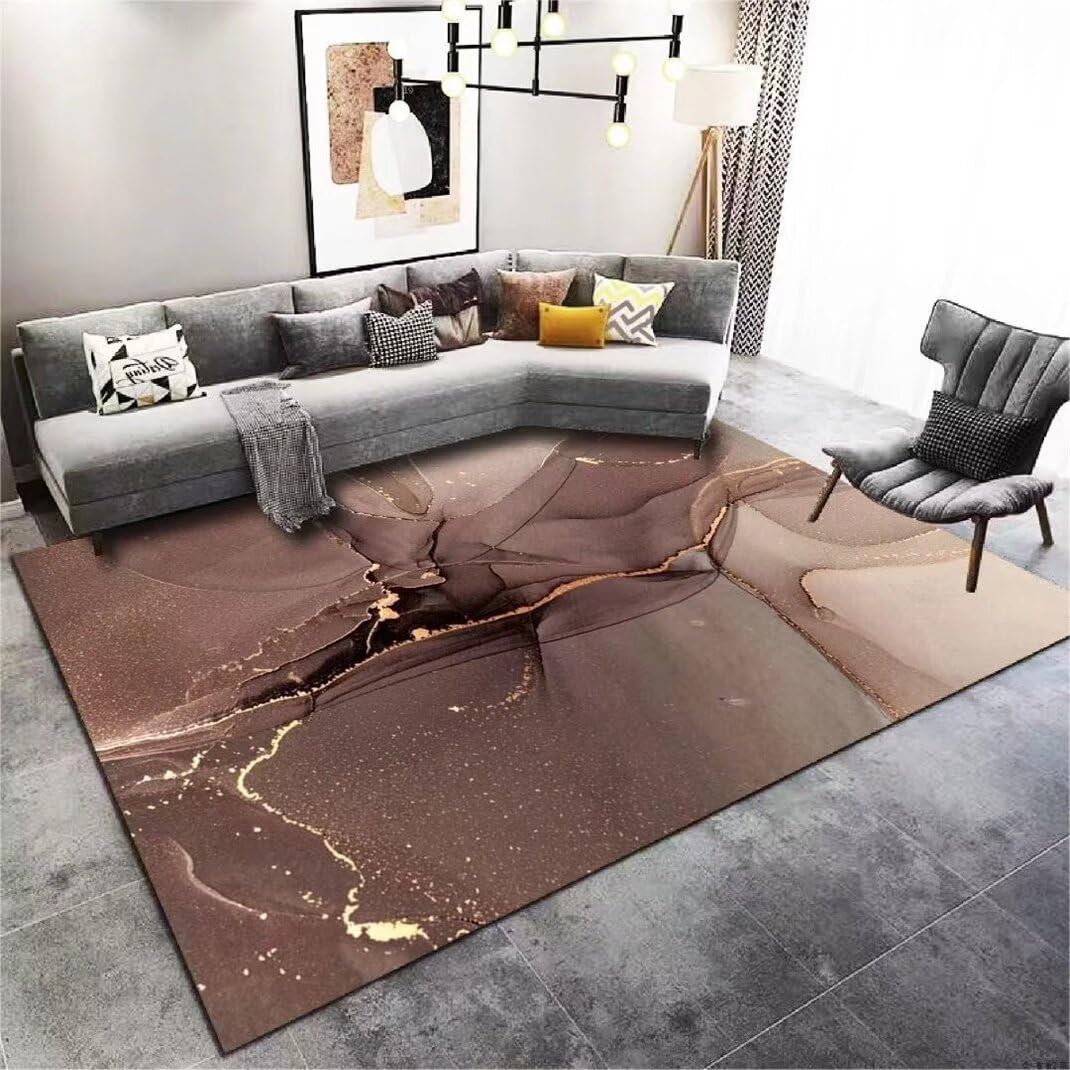 Tapis de salon moderne abstrait facile à nettoyer pour grand couloir