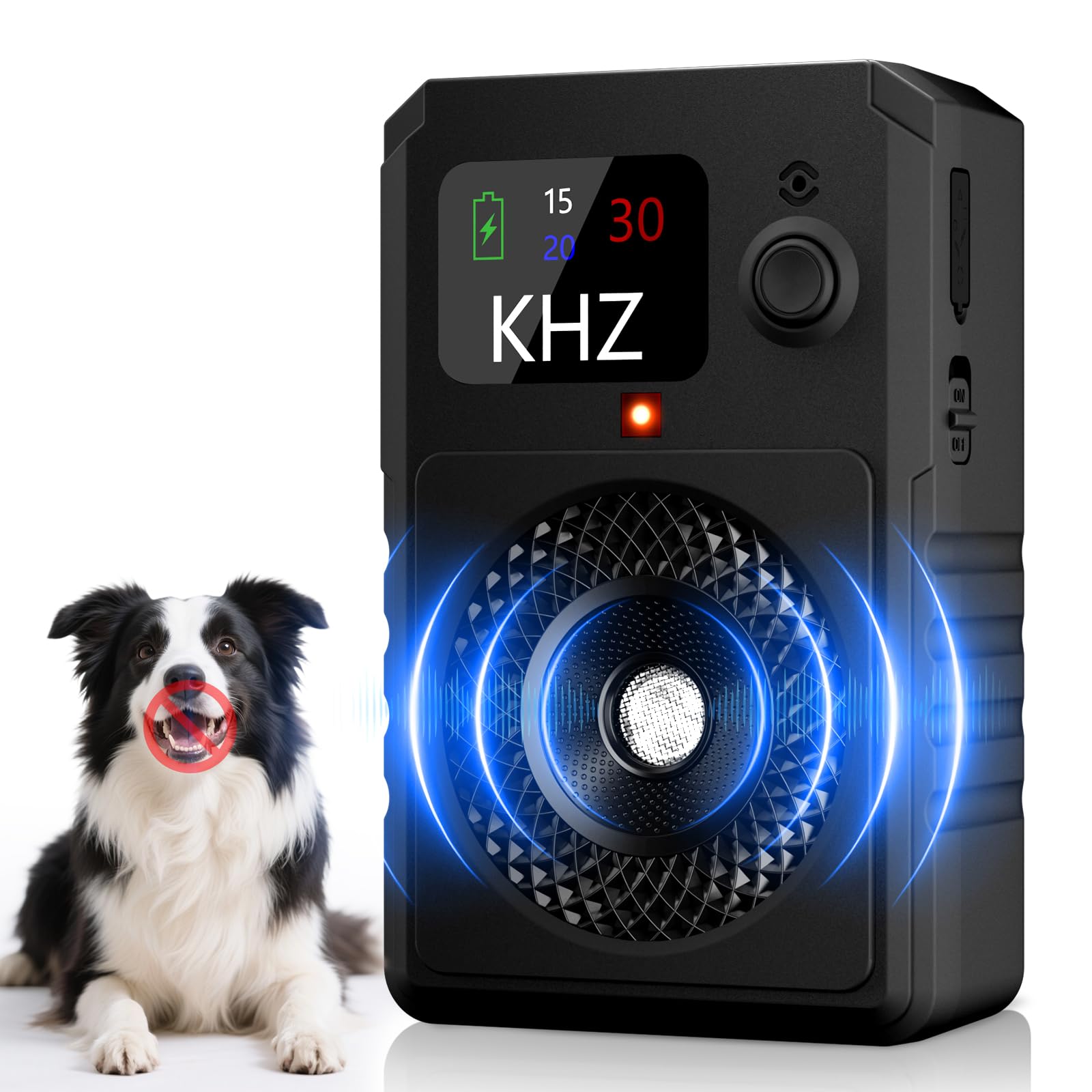 2026 New Anti Barking Device for Dogs,3 Modes Dog Barking Deterrent Devices with Color Display,IPX5 Waterproof,55FT Rechargeable Stop Barking Dog Device for Small,Medium,Large Dogs, Indoor/Outdoor Use