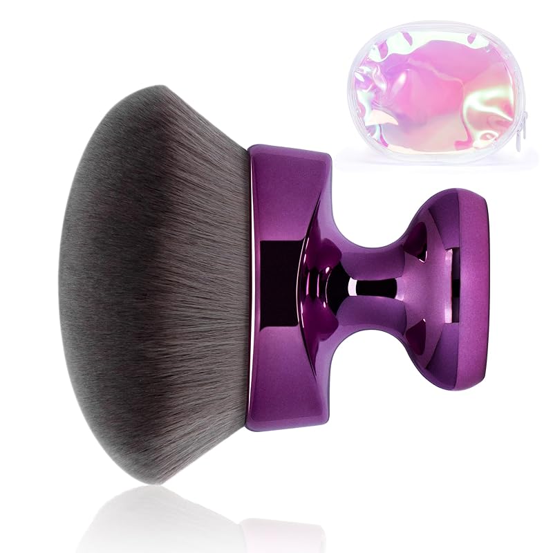 Pincel Kabuki extragrande BABYSHEEP para maquiagem de pernas e corpo, cabeça redonda, 12,7 cm