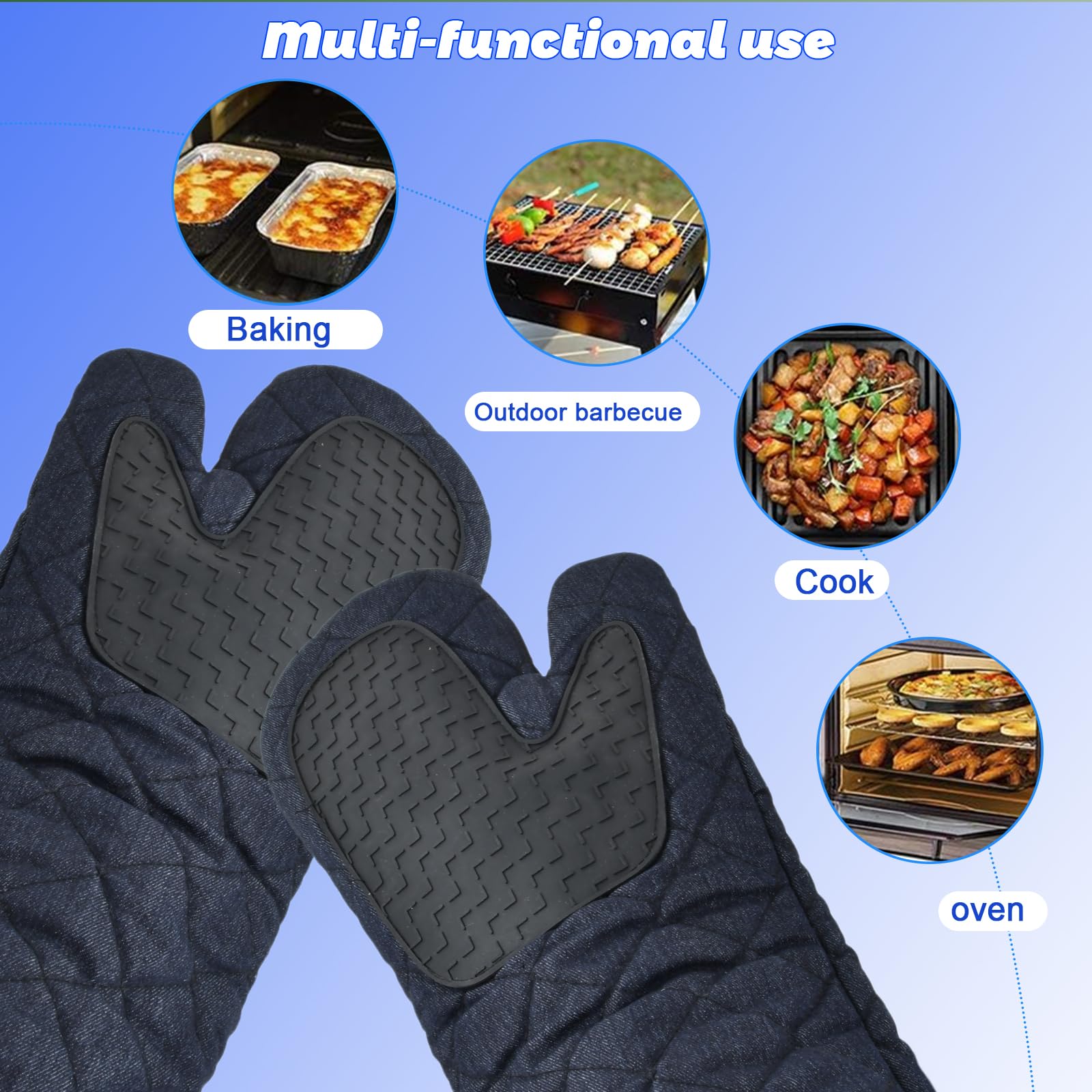 hitzebeständige handschuhe lang 1 Paar Ofenhandschuhe Extra Lange 43x20 cm, Topfhandschuhe Anti-Rutsch Silikon und Baumwolle, Topflappen Handschuh Oven Mitts für Kochen, Backen, Grillen, Dunkelblau Küche, Haushalt & Wohnen Farbe:Quartzweiß Top Gear: Patagonia Special vintage