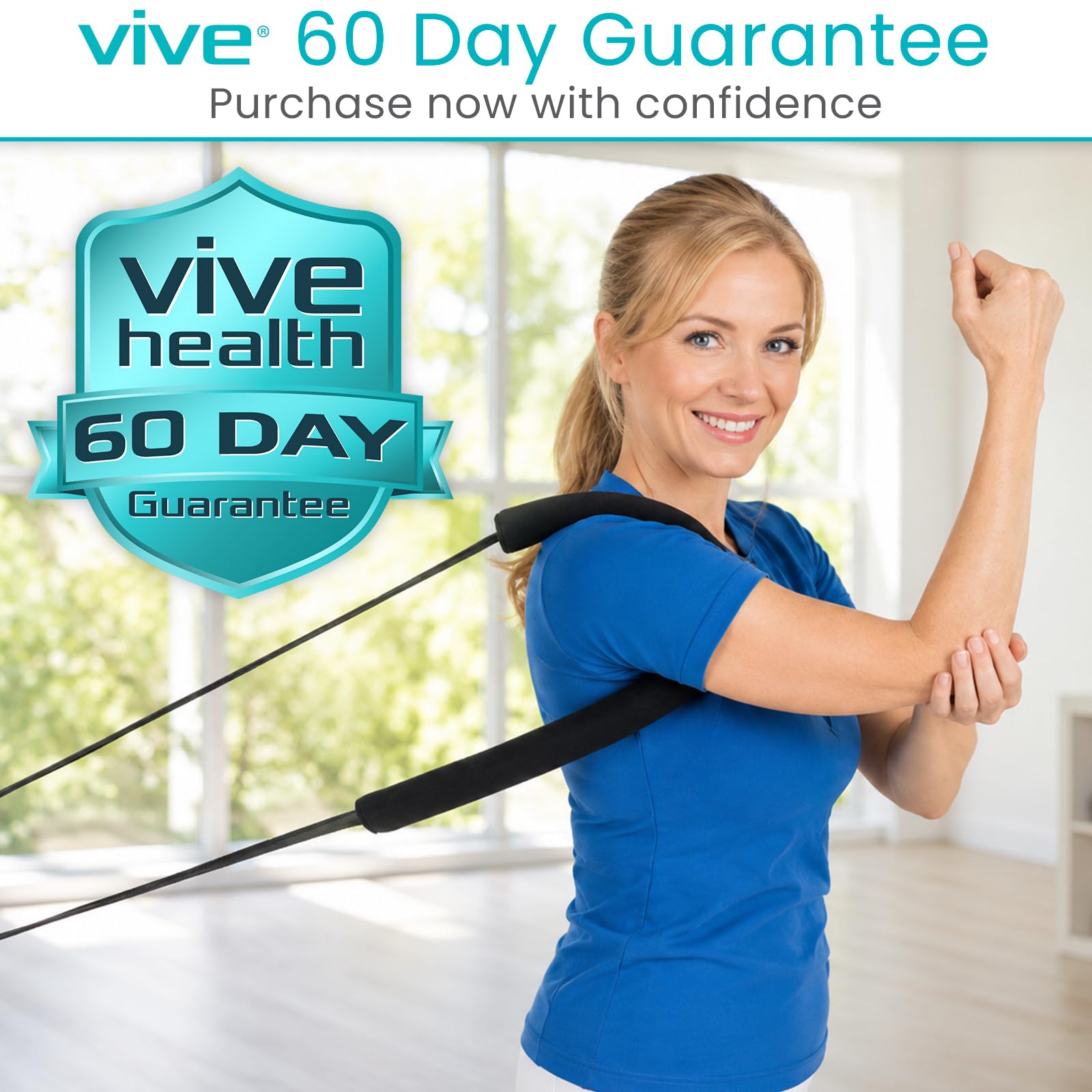Vive Mobilization Belt for Physical Therapy with Buckle - Manual Traction Stretching Band - PT Traction Strap Belt for Stretching, Mobility, Massages & Exercise — Amazon image 9