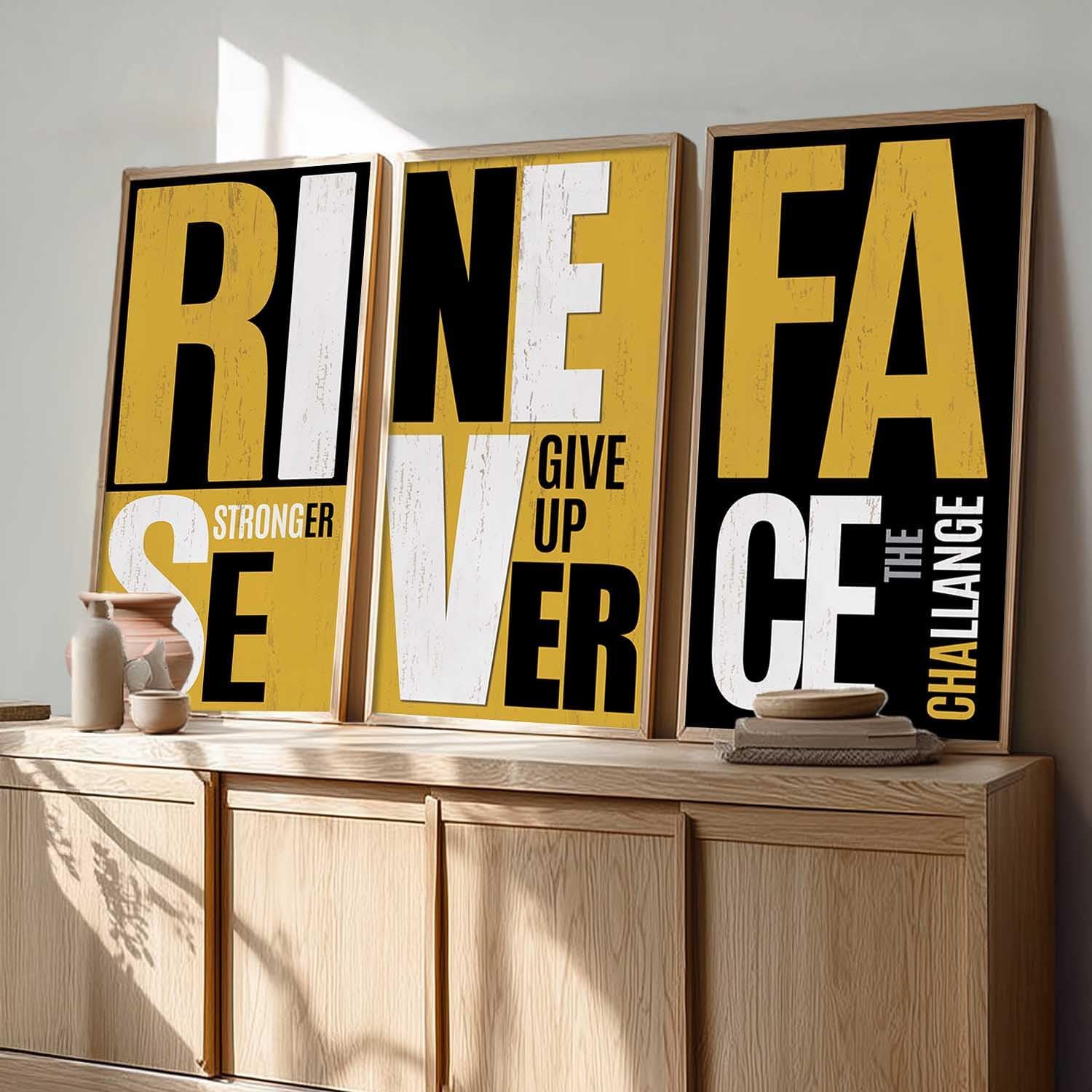 Motivational Wall Art - Set of 3 Framed Prints -19