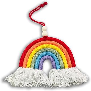 Pride Day Rainbow Hanging Ornaments, Wall Decor Hand Woven Tassel Orname...