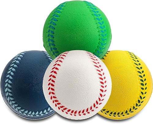 Miniatura 5 de Tebery Paquete de 12 pelotas de béisbol de espuma suave para niños, bolas de espuma de tamaño oficial, entrenamiento de béisbol, perfectas para