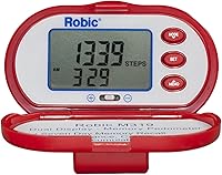 Vista 3 de Robic Podómetro de memoria de doble pantalla