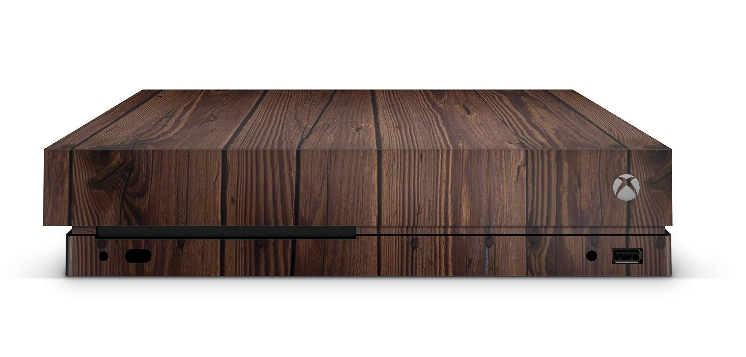 giZmoZ n gadgetZ GNG Adesivi in Vinile per Xbox One X con Il Logo di Wood per Console E per 2X Controllers
