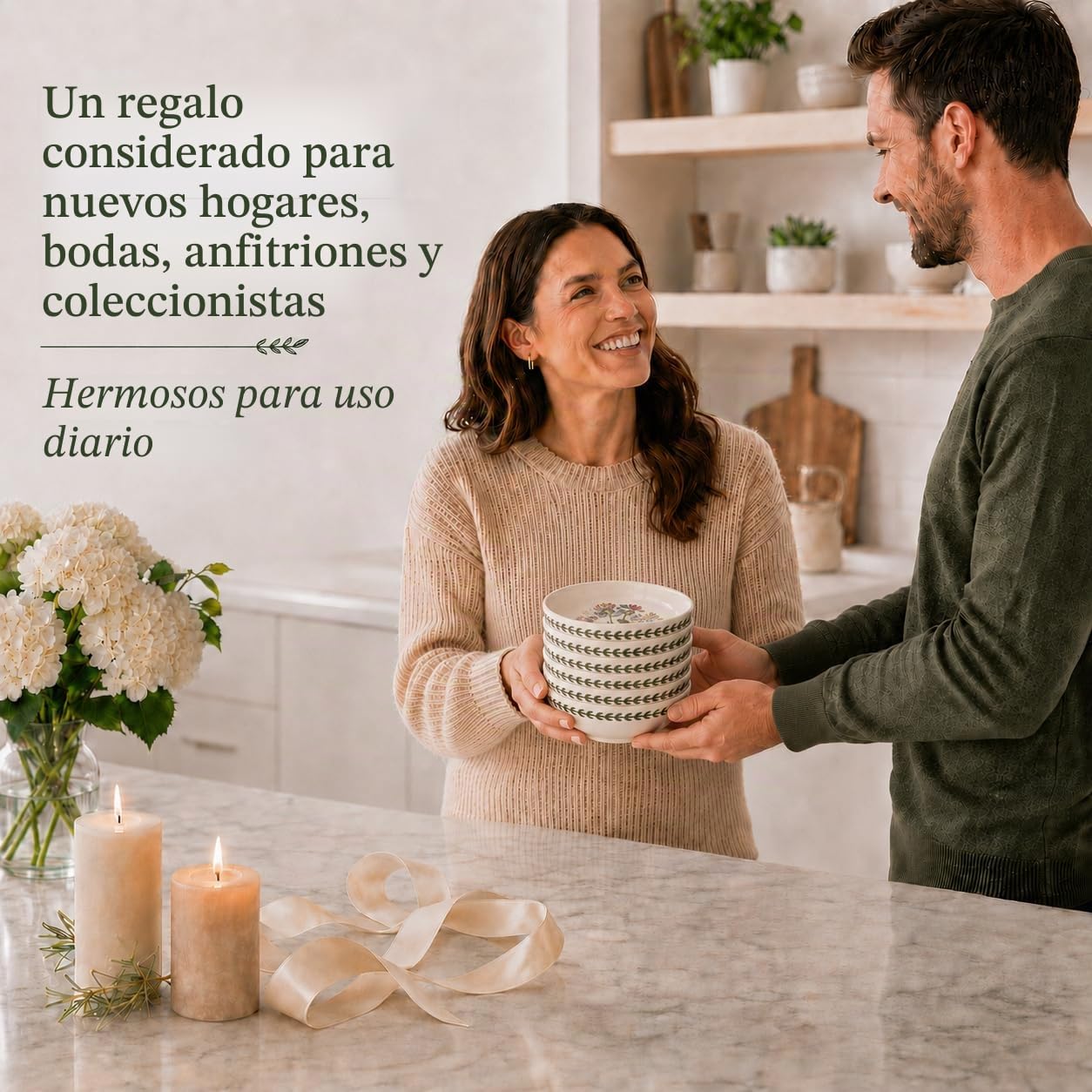 Portmeirion Botanic Garden - Cuenco apilable (14 cm, 6 unidades), diseño de sopa
