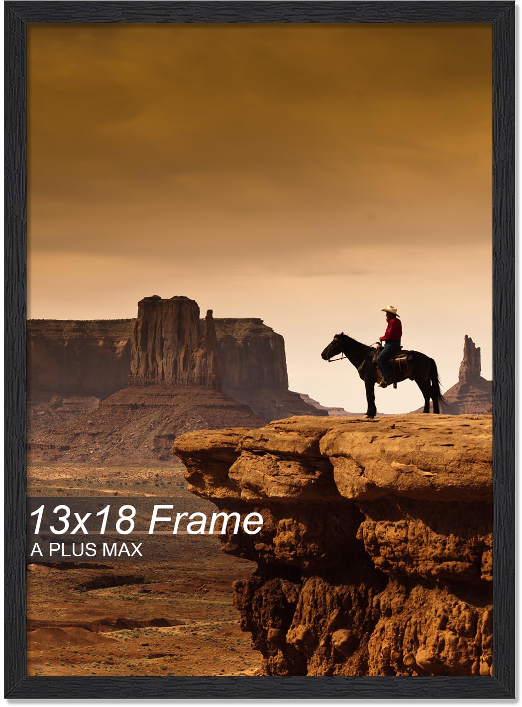 A PLUS MAX 13x18 Picture Frame Black Light Weight Wall Mount — image 1