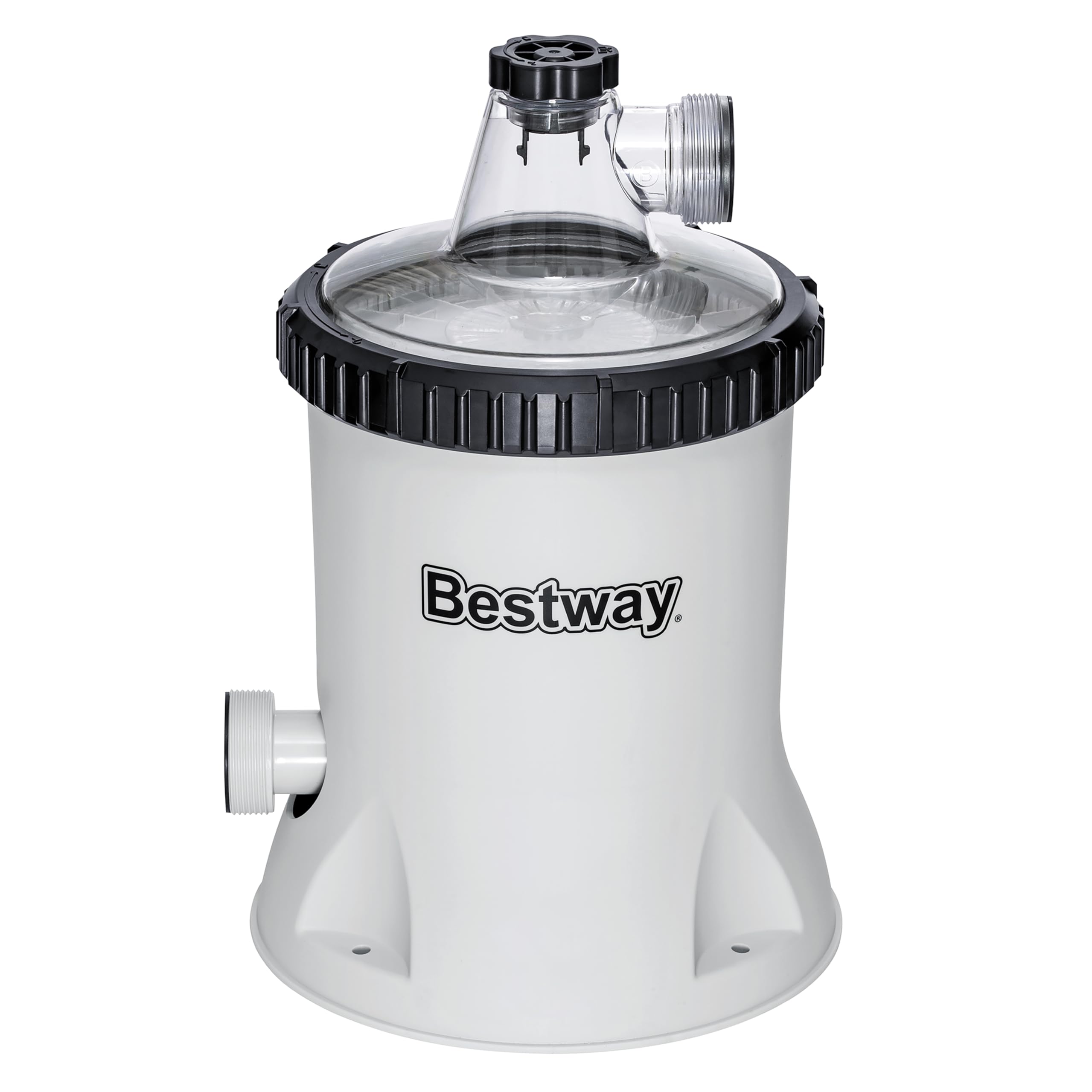 Bestway Filterpumpe, 5.678 l, mit Polysphere-Kugeln, für oberirdischen Pool – 27,2 cm x 27,2 cm x 42,1 cm – Grau