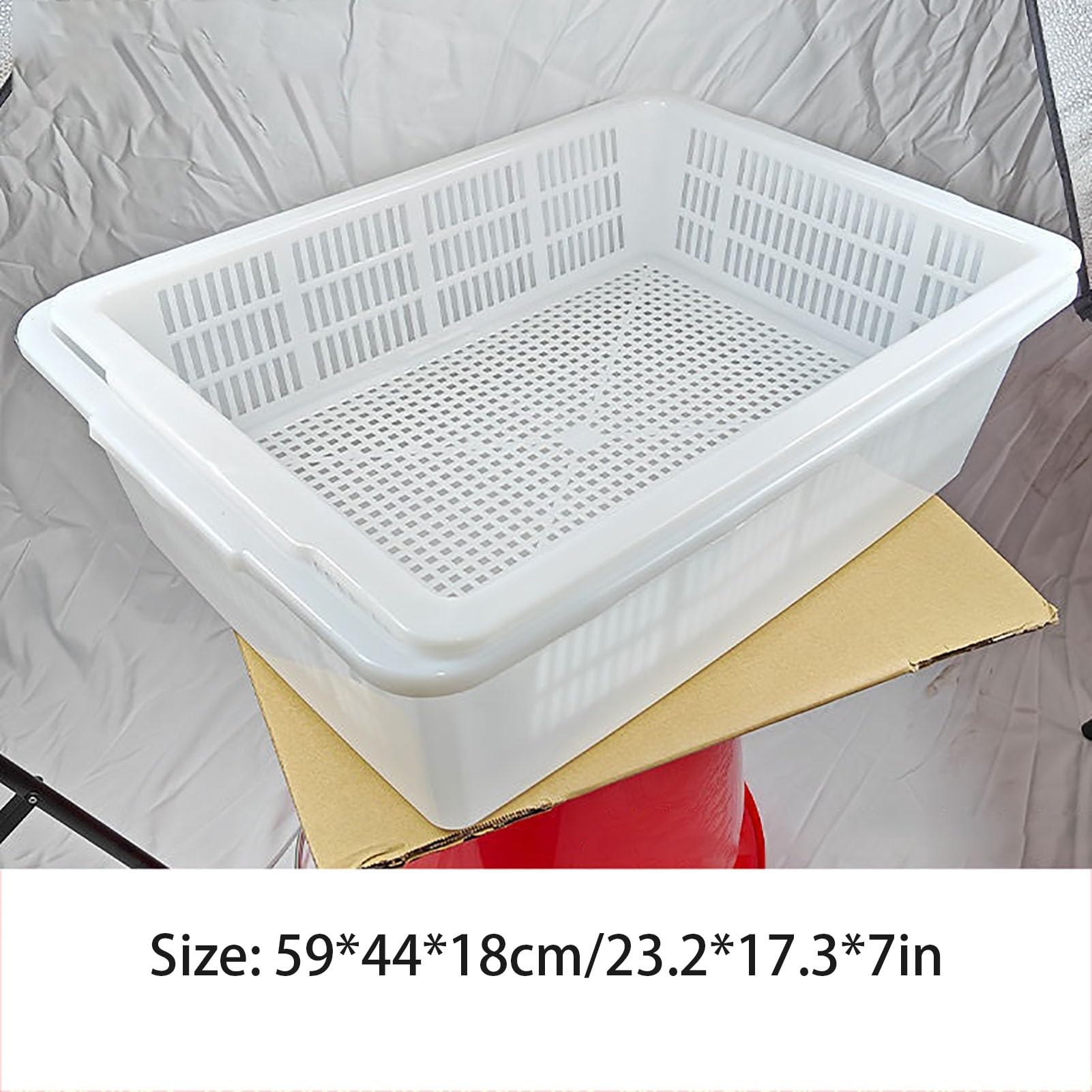 Abtropfgestell für die Spüle, aus Kunststoff, Küchenschüssel mit Utensilienhalter, Abtropfgestell für den Innenbereich, zum Waschen von Vetables, Spülbeckensieb und Abtropfschale