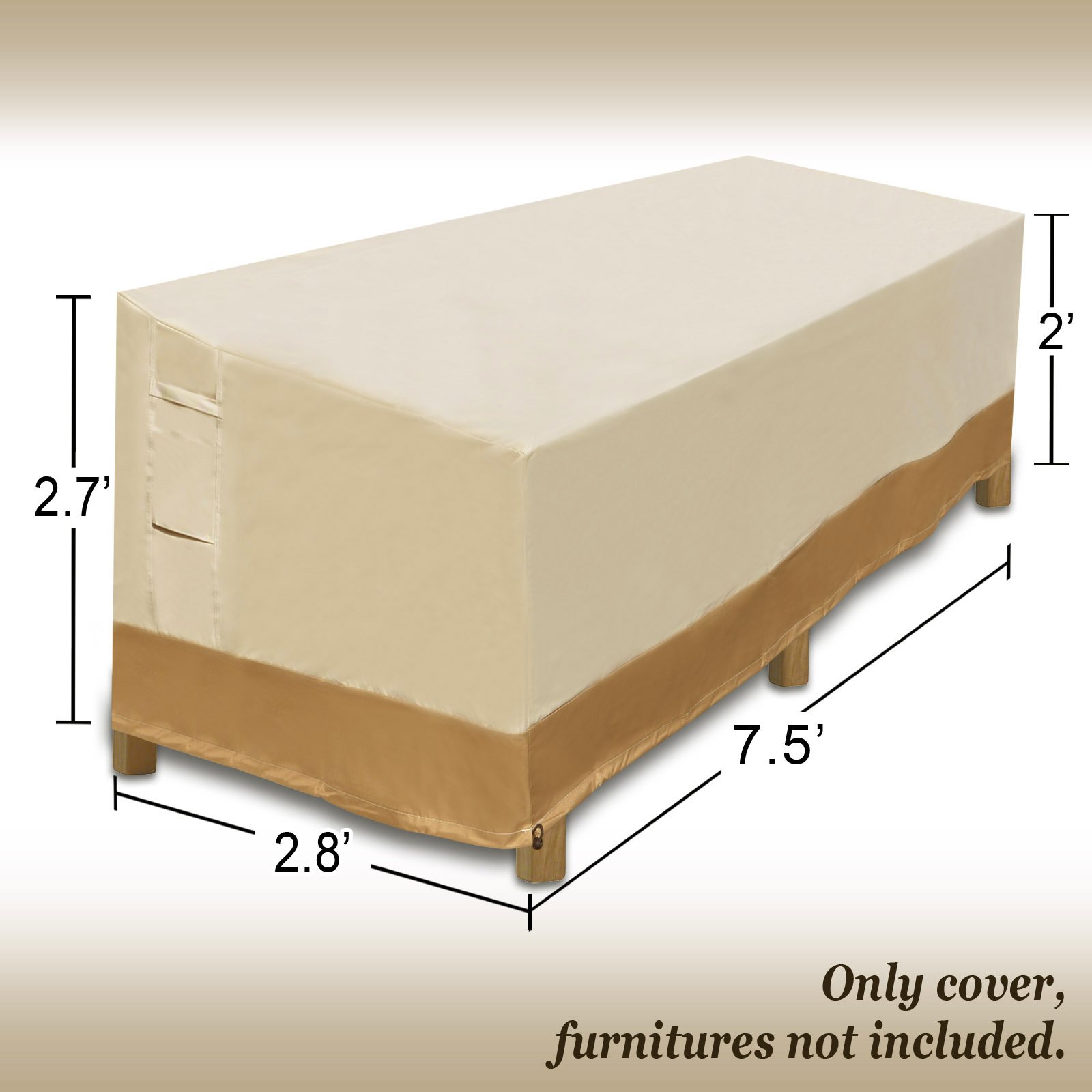 Strong Camel Large Patio Sofa Loveseat & Bench Cover Furniture Protector Weather Protection Waterproof