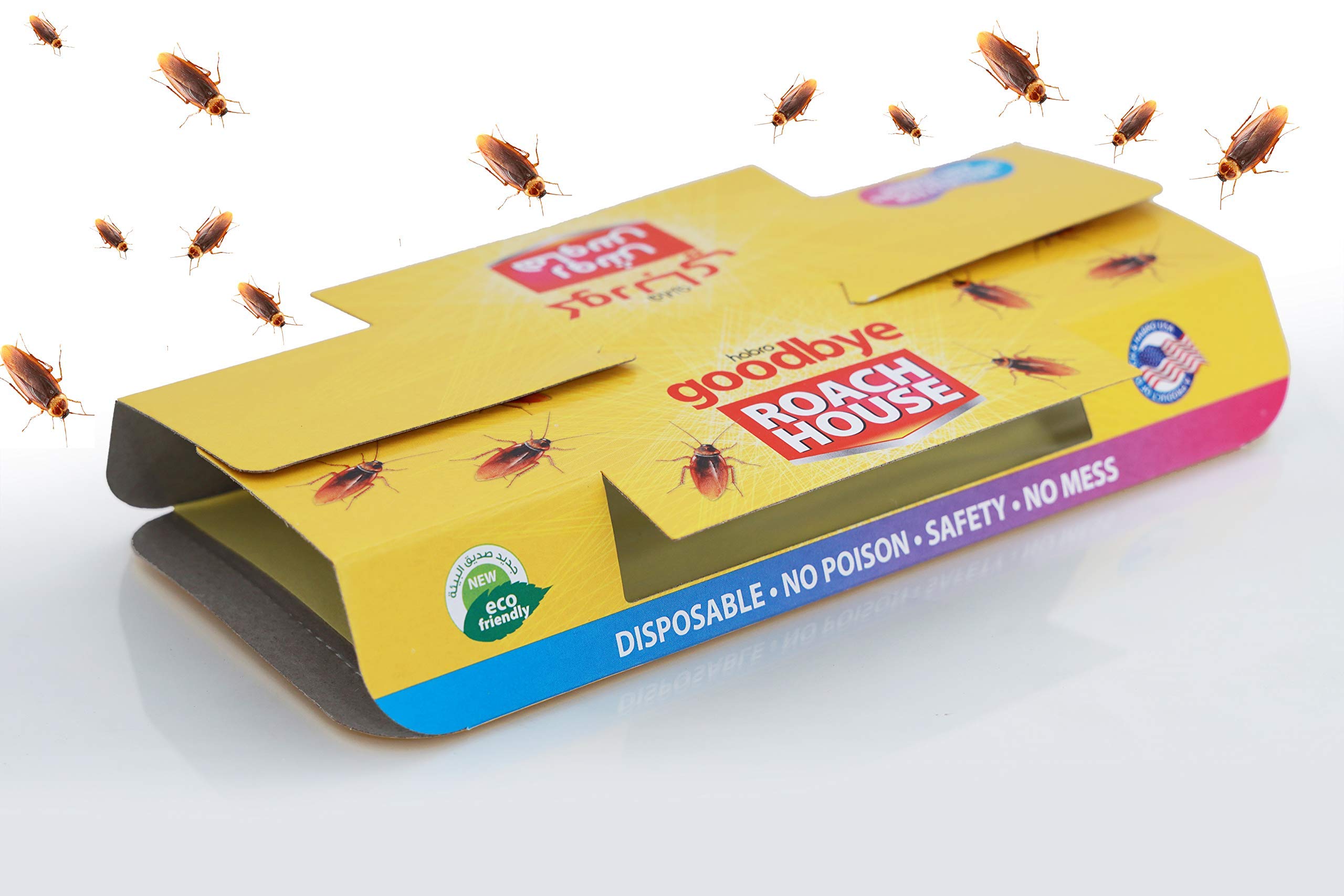 20 Sets of Roach House Cockroach Killer Sticky Strong Glue Trap with Food Bait, Traps | Indoor Pest Control, Kraft Eco-Friendly & Natural Catcher for Crawling House Insects and Lizards (20 Pcs Set)