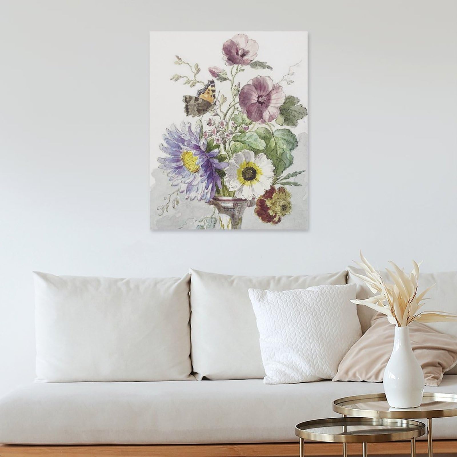 Amazon.co.jp: 絵画 花がいっぱいの花瓶インテリア 絵画 細かい