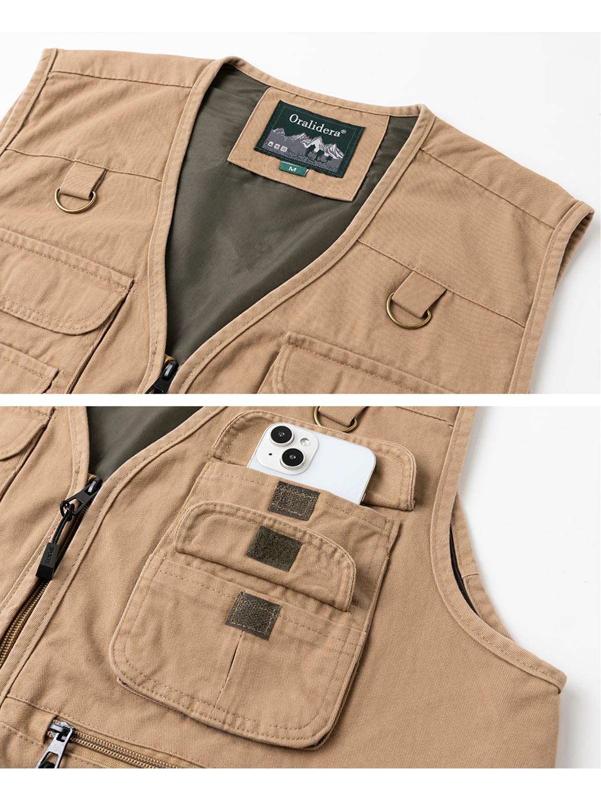 Chaleco de Pesca para Hombres Chaqueta sin Mangas Multibolsillos