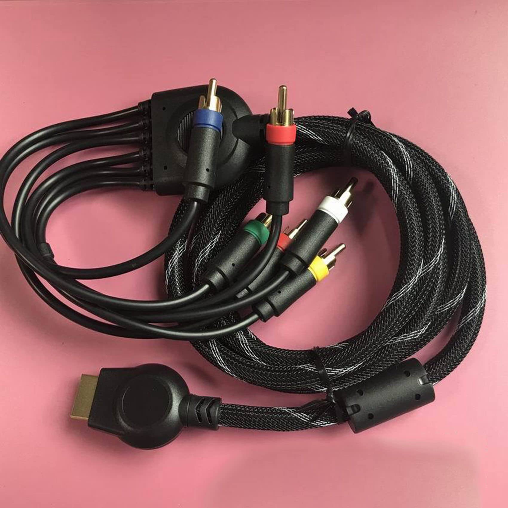 CROIRE 2X Adecuado para PS2 / PS3 Cable de Componente 1,8M Adecuado para PS 2/3 Accesorios de Cable de de Alta Resolución
