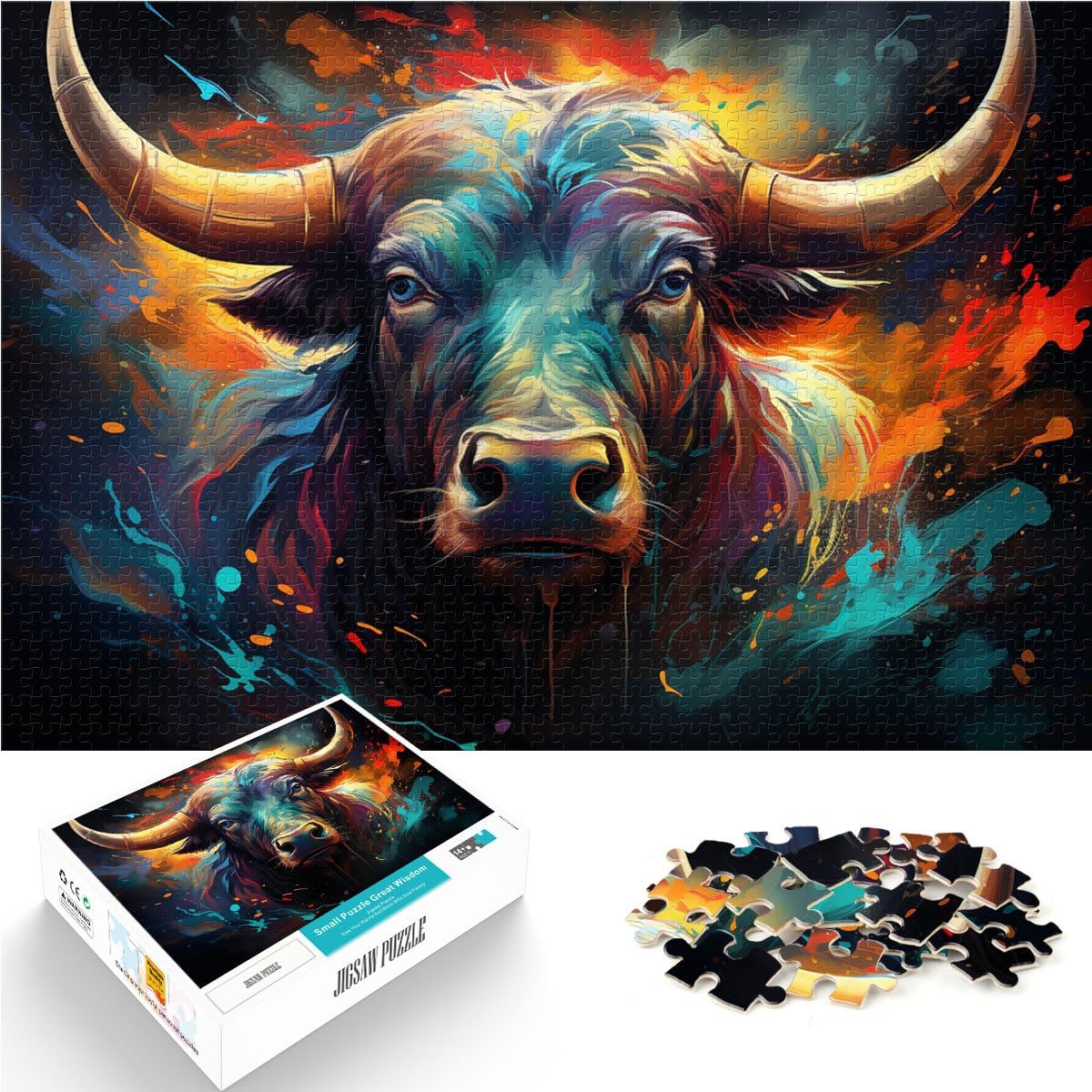 Puzzle da 2000 pezzi per adulti Buffalo rompicapo puzzle con pezzi completamente ad incastro a forma casuale 70 x 100 cm per bambini di 14 anni