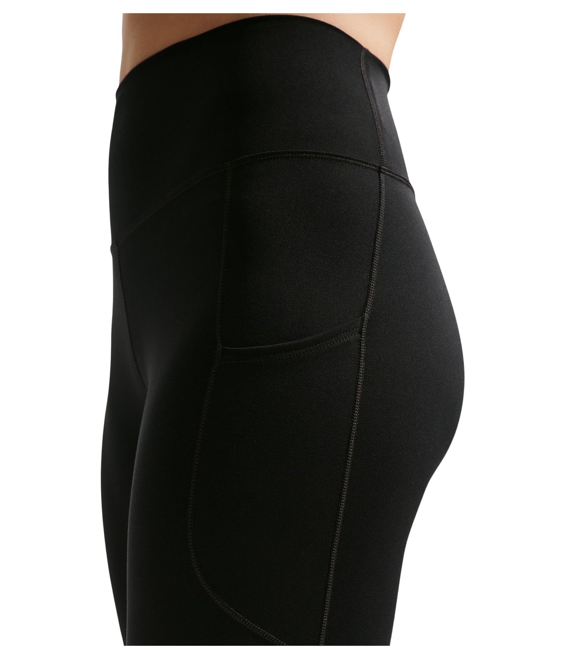 Nike Damskie legginsy Df One Hr 7/8 Pkt, czarny/biały, L