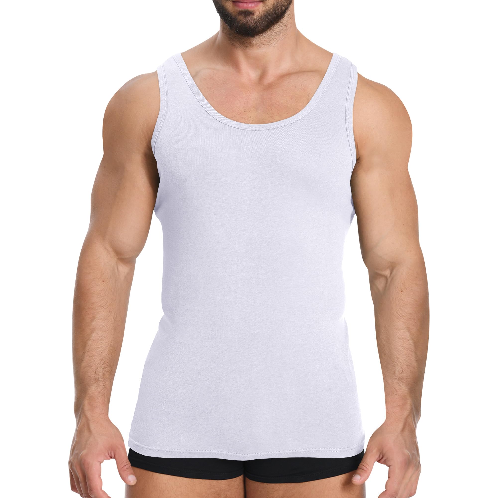 YOUCHAN Pack de 3 Camisetas Tirantes Hombre 100% Algodón S-5XL