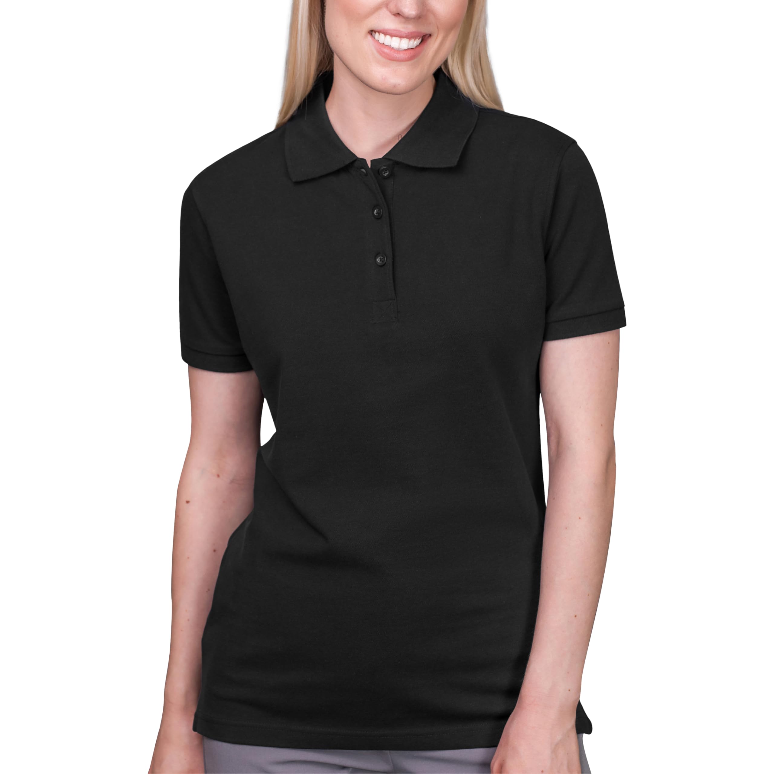 HRM Polo Premium Femme – Heavy Stretch en 95% Coton et 5% élasthanne – Lavable à 40°C – Haut de qualité et Durable – Vêtements de Travail