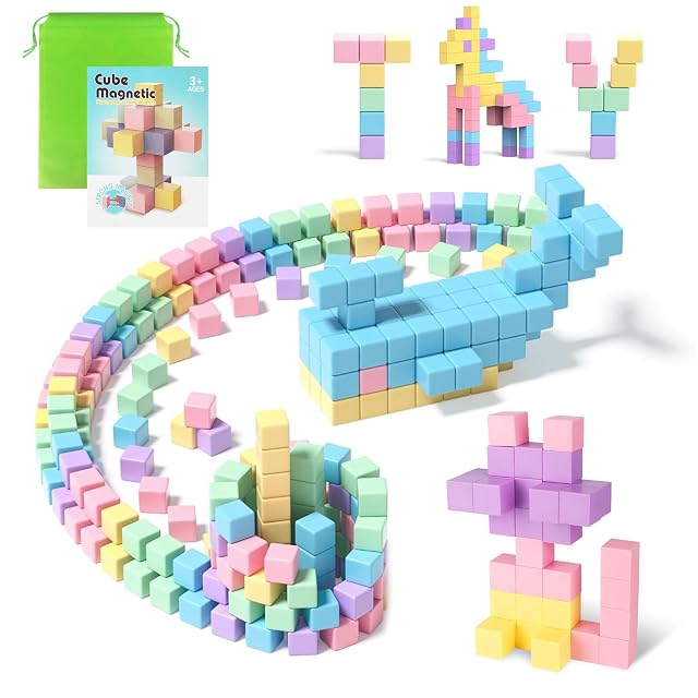 Bloques Magnéticos Construcción Niños 80 Piezas, Juego Magnetic Blocks Montessori