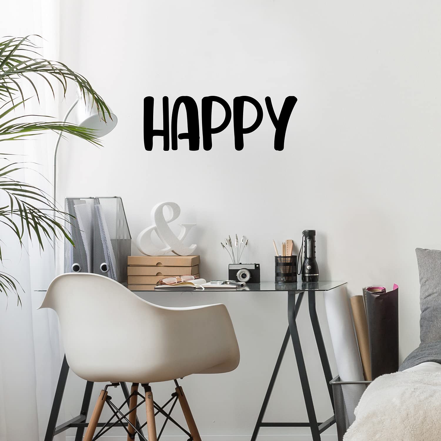 Amazon.com: Vinyl Wall Art Decal - Happy - 9