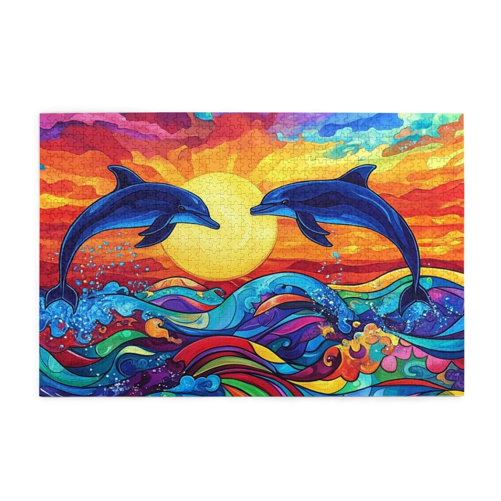 Puzzle Océano 4000 Piezas Delfín Grande Rompecabezas Adultos de Madera, Puzzles Juegos Divertidos/Relajantes/Desafiantes para Adultos y Principiantes, como Regalo para Amigos y Seres Queridos 2T-317