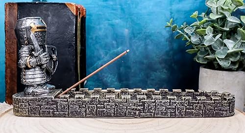 Miniatura 8 de Ebros Gift Anime Chibi Medieval Caballero de la Cruz Templario Cruzado en Castillo Fortaleza Guarnición Paseo Cuenca de incienso Soporte Quemador