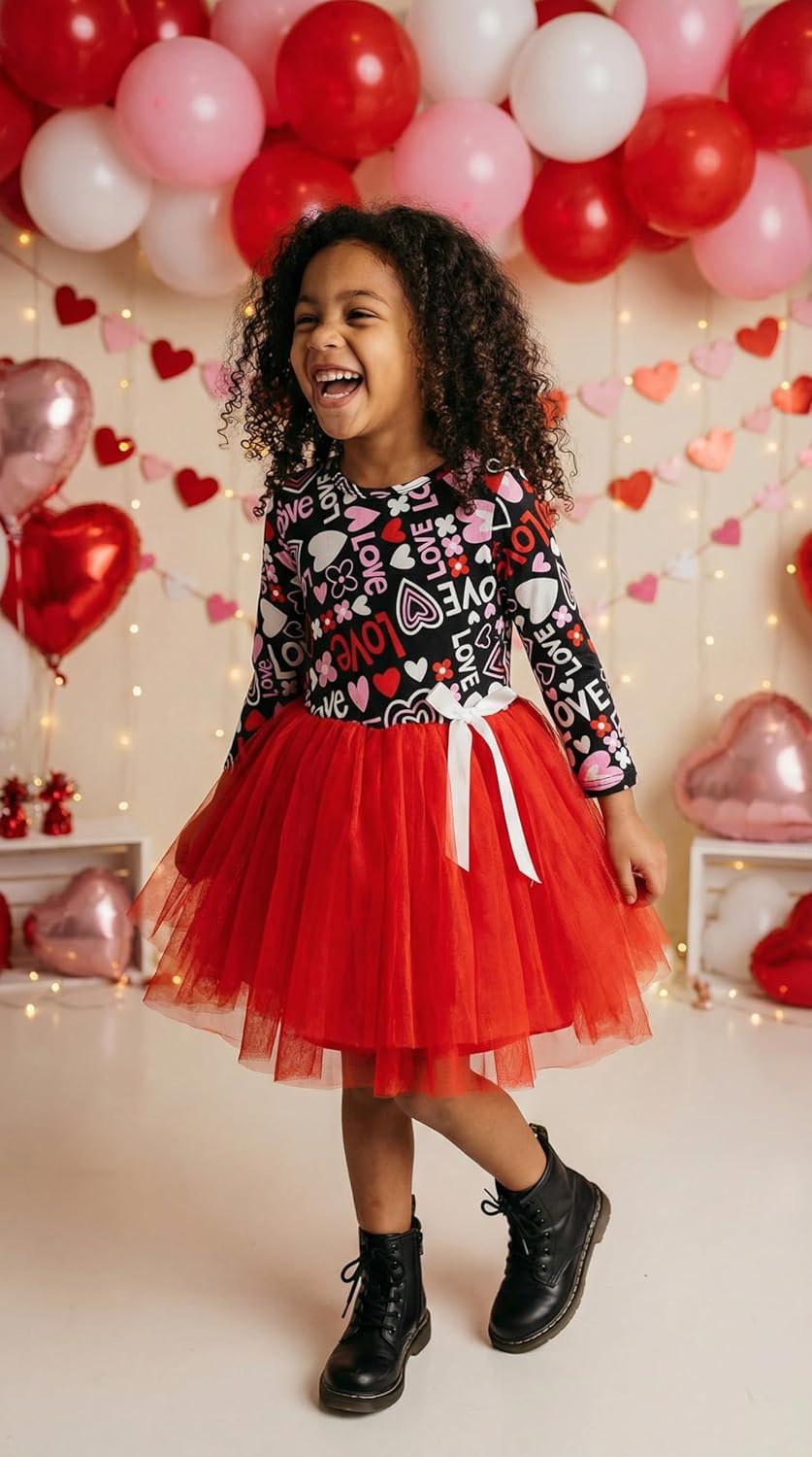 Girls Long Sleeve Tulle Tutu Dresses for Kid and Toddler - Image 2