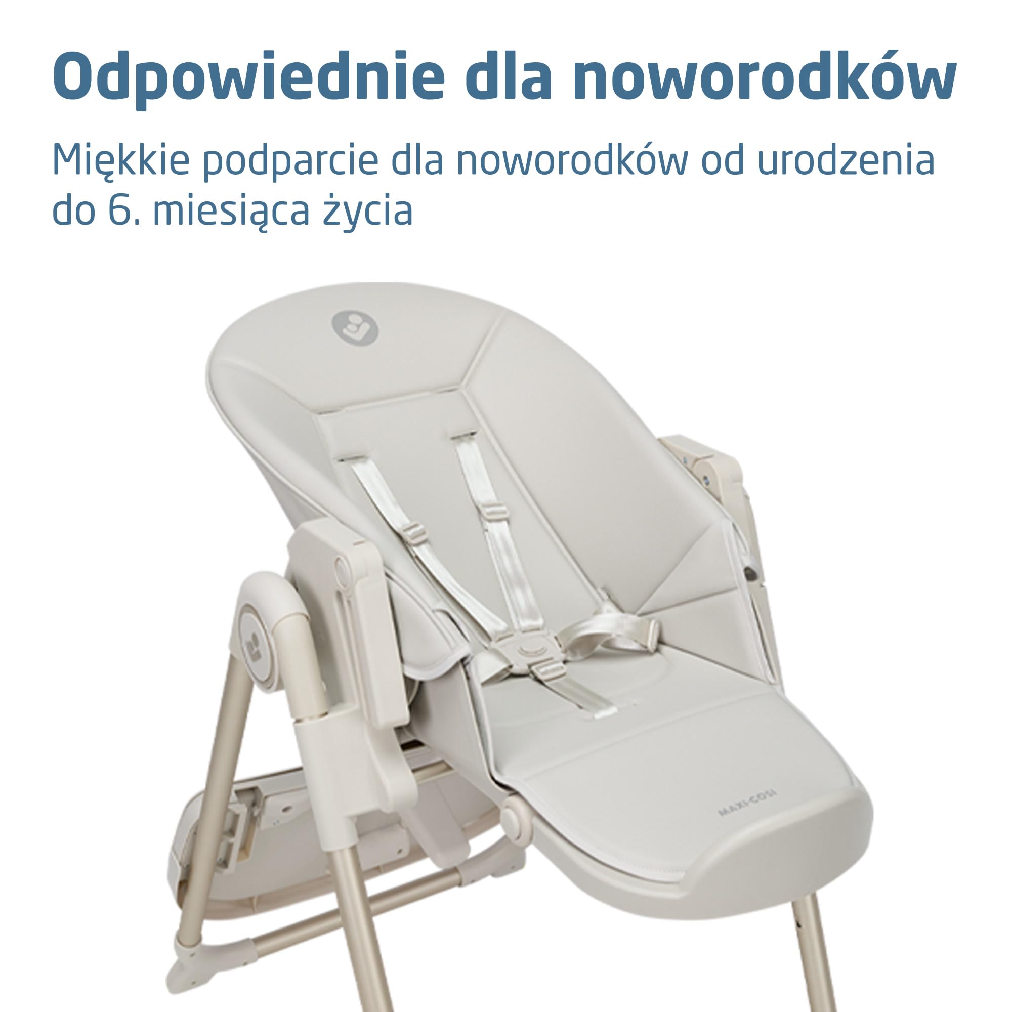 Maxi-Cosi Ava2 Krzesełka do Karmienia, 0–3 l. (do 15 kg), Kompakt. Składane Krzesełko do Karmienia, Lekkie (9,45 kg), 5 poz. Odchylenia i 6 Wysokości, Tacka Zdejmow. 1 Ręką, 2 Kółka, Elegance Graphite