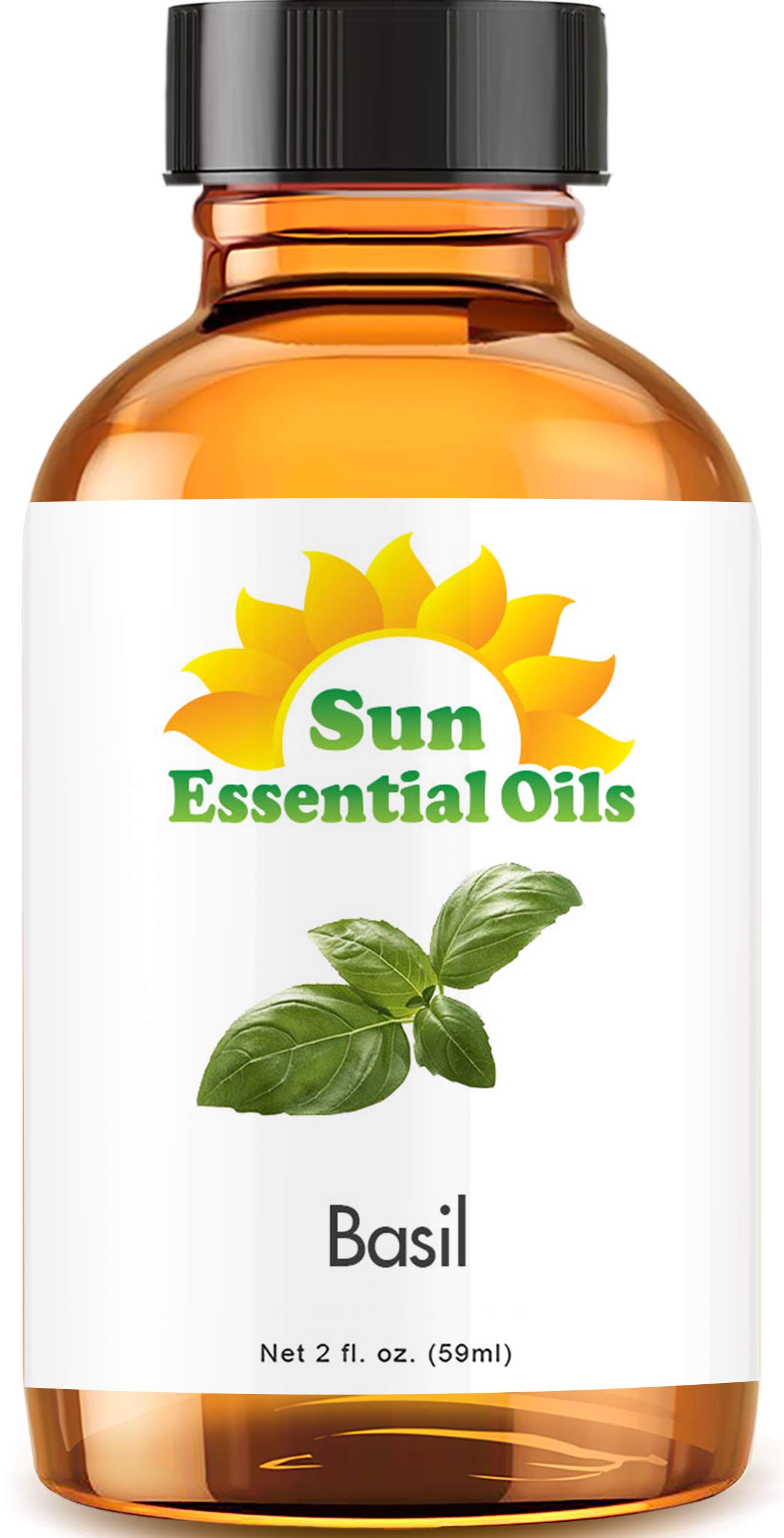 Sun Essential Oils 2oz - Basil Essential Oil - 2 Fluid Ounces