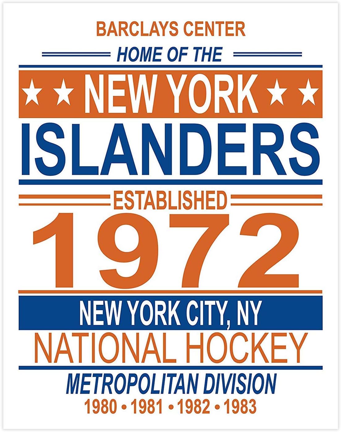 TnT Prints Historic NHL Hockey Photo - New York Islanders Sports Fan 11x14 Print NHL Hockey : Sports & Outdoors