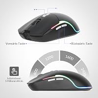 Rii Wireless Gaming Billentyűzet és Egér Szett, Bluetooth 2.4GHz, LED Háttérvilágítás 6