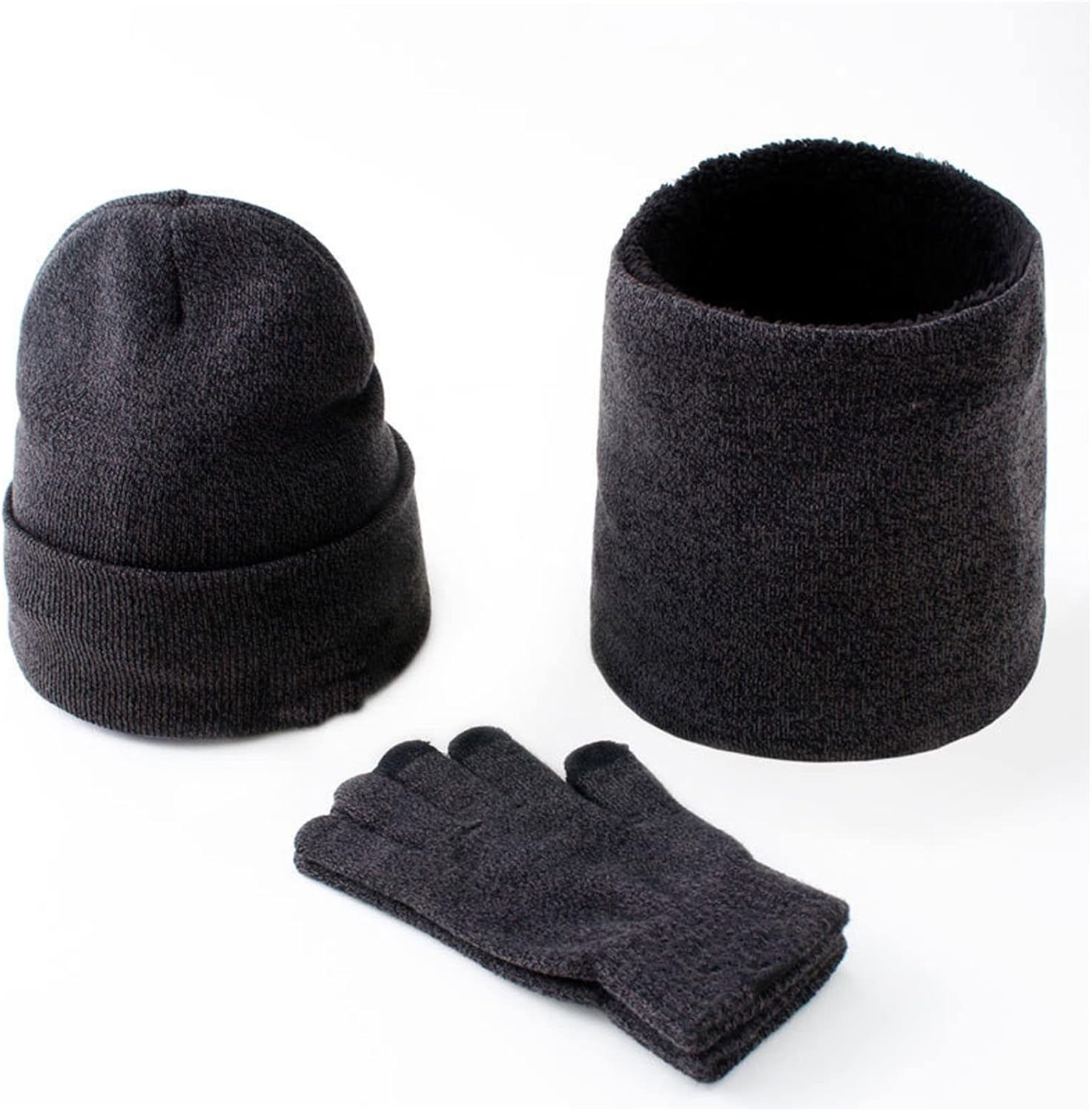 Winter Hat Scarf Gloves Set Women Winter Hat Scarf and Gloves Set Soft Warm 3 PCS for Women Men