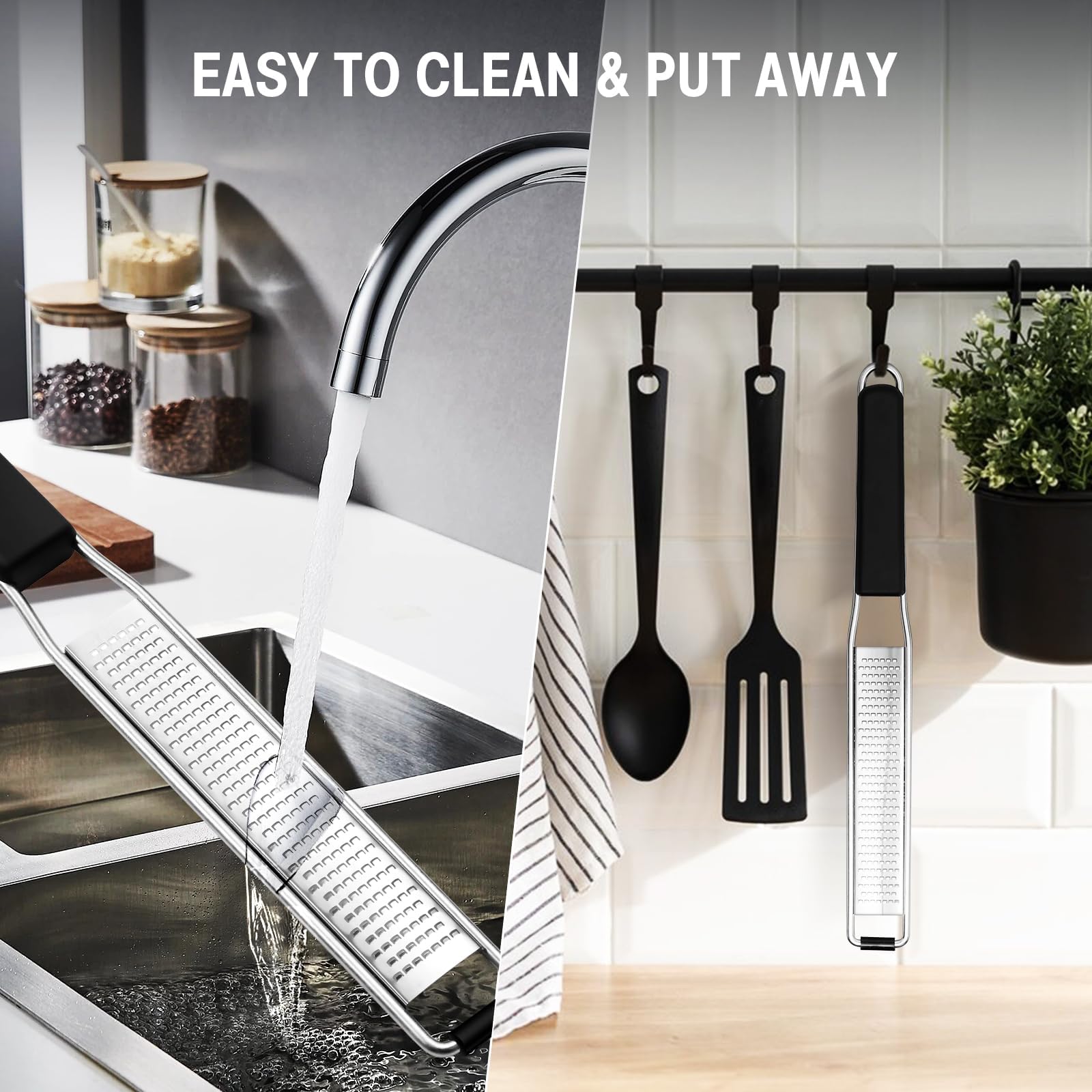 Grattugia Manuale In Acciaio Inox - Per Formaggio, Limone, Zenzero, Cioccolato E Noce Moscata - Foto 2