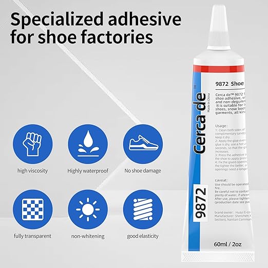 Pegamento para zapatos, reparación de suelas, resistente al agua, 60 ml miniatura 5