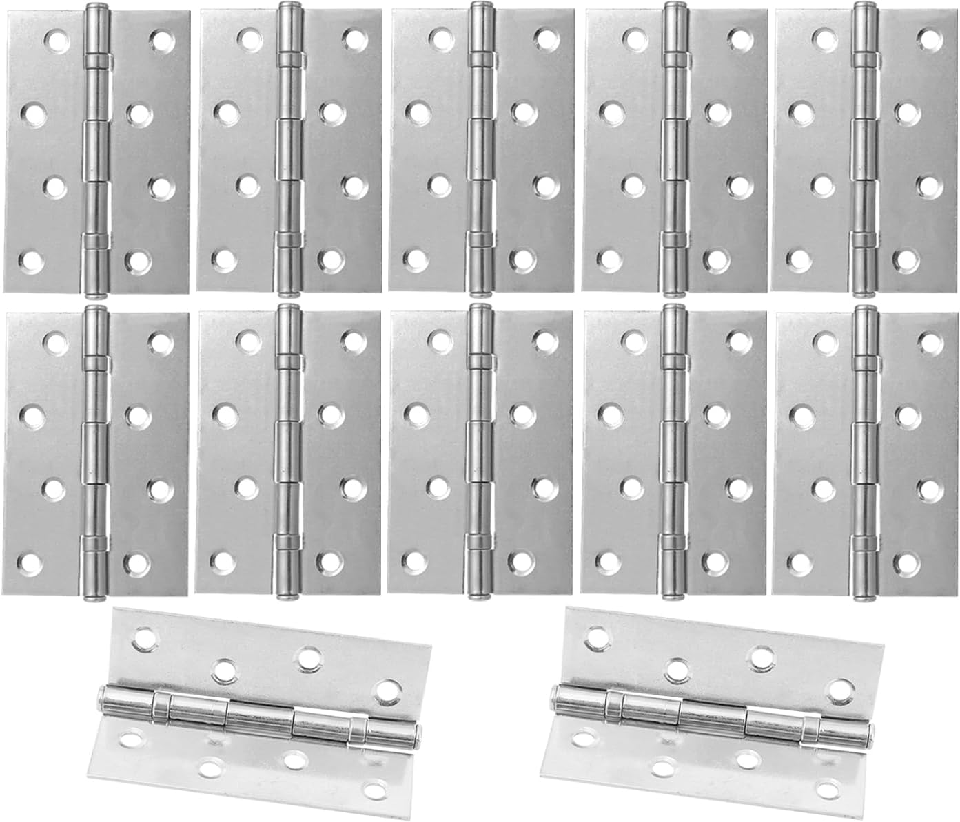 6 Packs of Square 4x3-inch Black Stainless Steel 3MM Thickened Door Hinges, Bearing Door Hinges, Window Hinges, Indoor and Outdoor Hinges with Screws