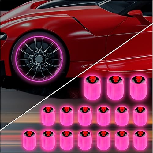 16 tapas de válvula de neumático fluorescentes, tapa de válvula de aire luminosa para rueda de automóvil, accesorios de decoración universales para