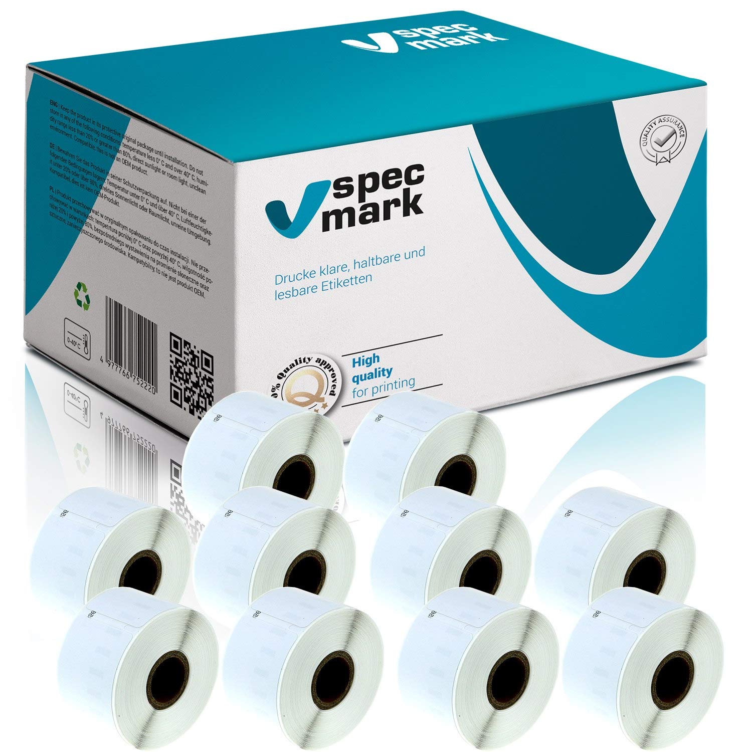 specmark Etiketten kompatibel mit DYMO 11356 41mm x 89mm S0722560 300 Stück - Bild 11 von 40