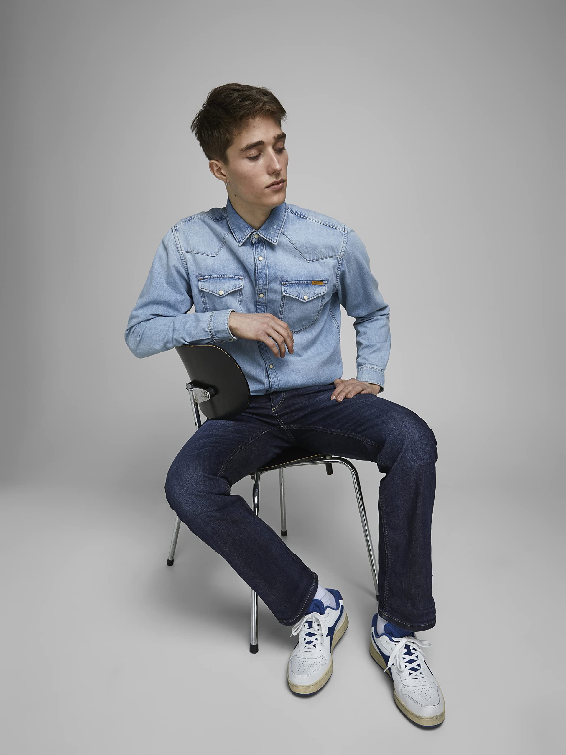 JACK & JONES Male Regular fit Jeans Clark ORIGINAL JOS 318