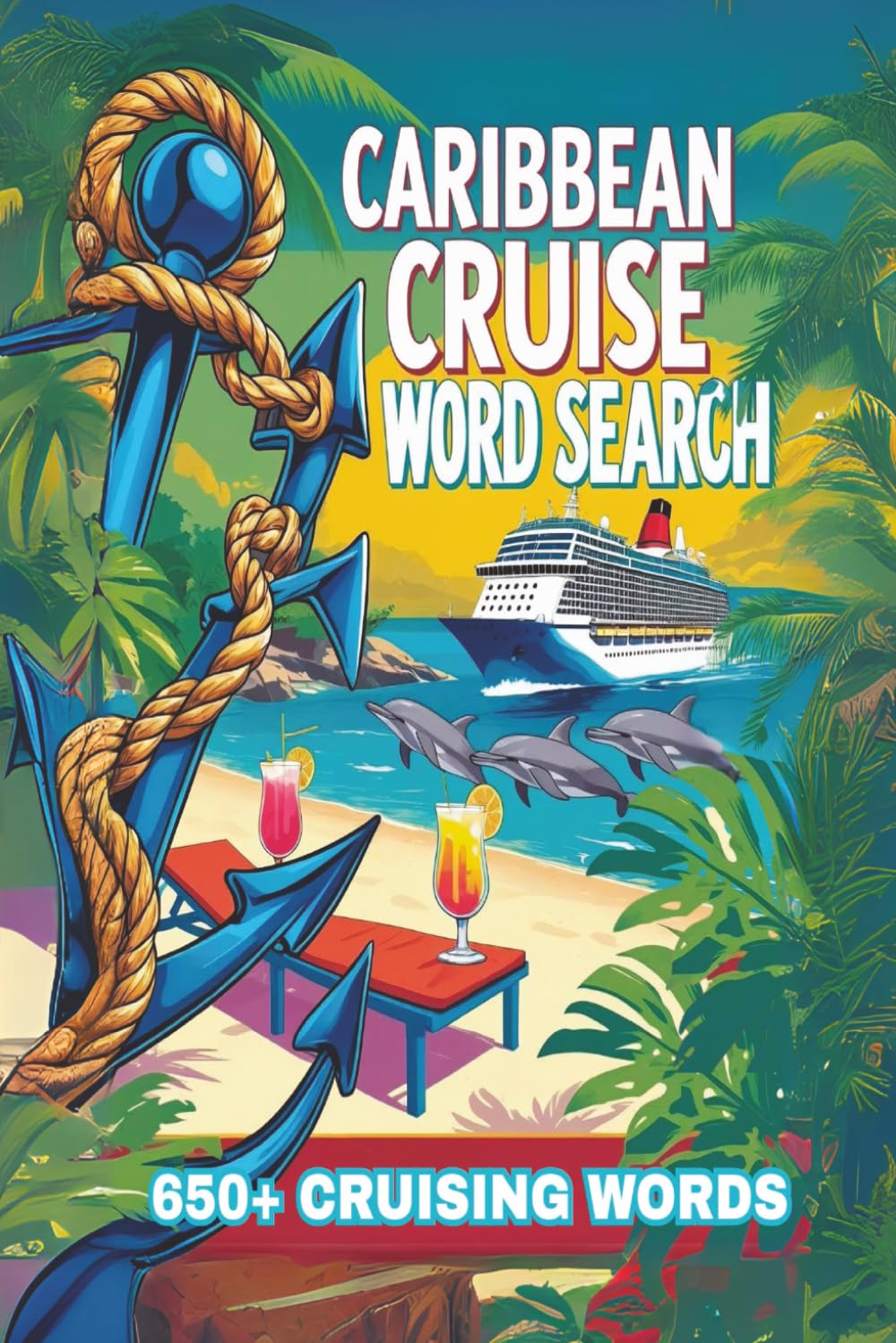 CARIBBEAN CRUISE WORD SEARCH PUZZLE BOOK:: Word Search Easy to Read Words about Caribbean Cruising, Cruise Ships and Cruise Ports for Adults: 650+ ... Book, 110 pages, 6x9 Easy to Read Print